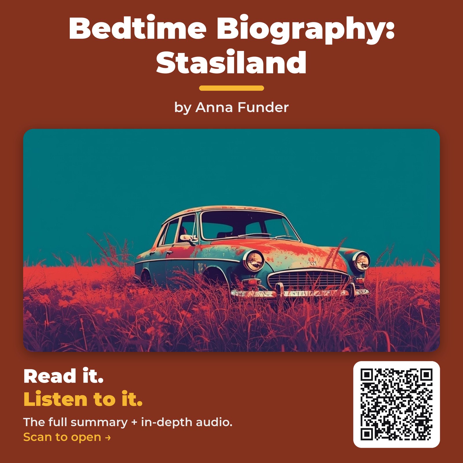 Bedtime Biography: Stasiland — by Anna Funder
