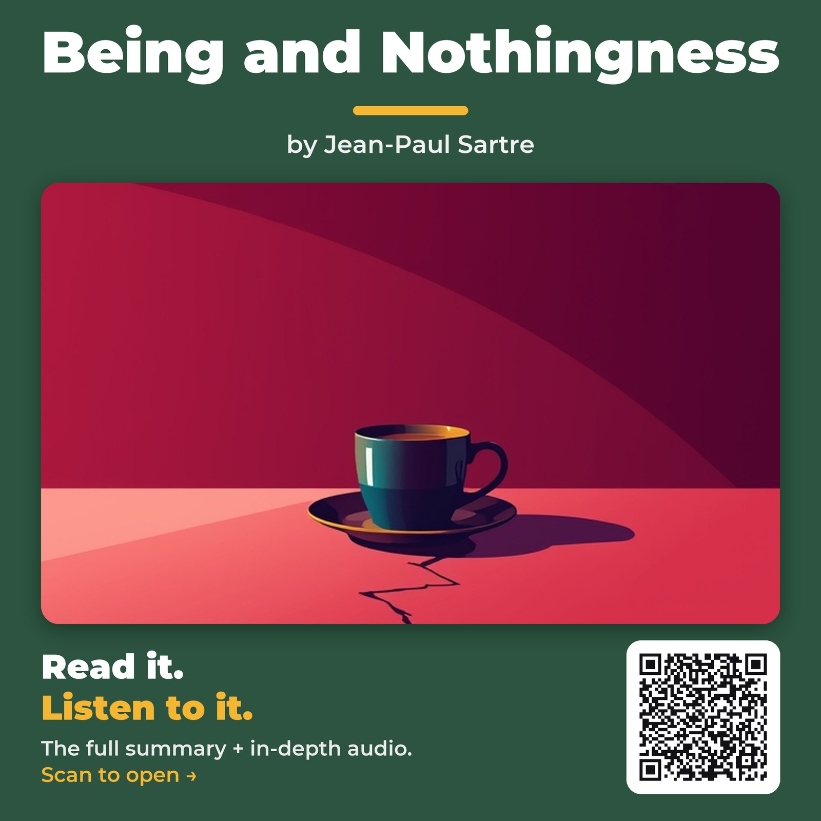 Being and Nothingness — by Jean-Paul Sartre