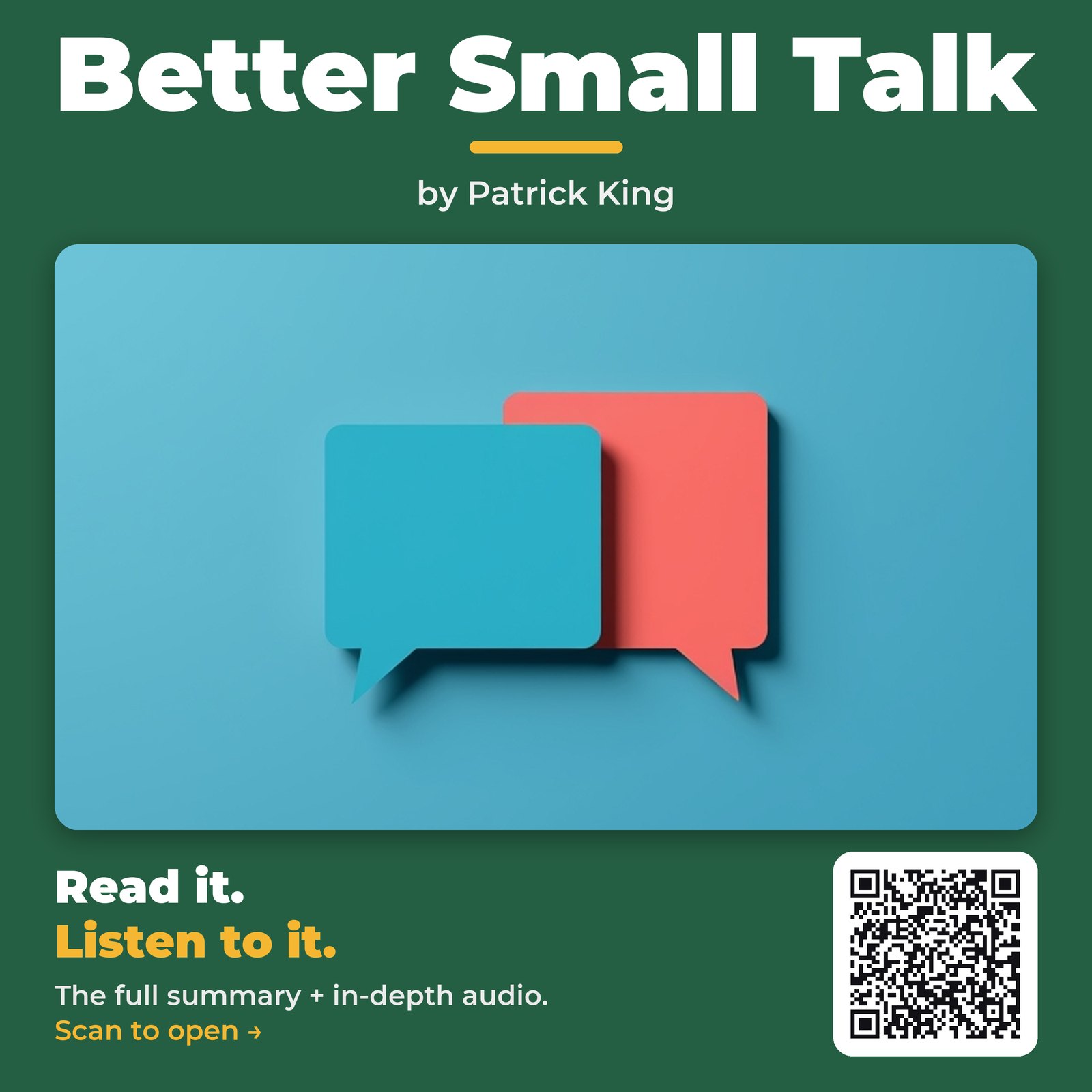 Better Small Talk — by Patrick King