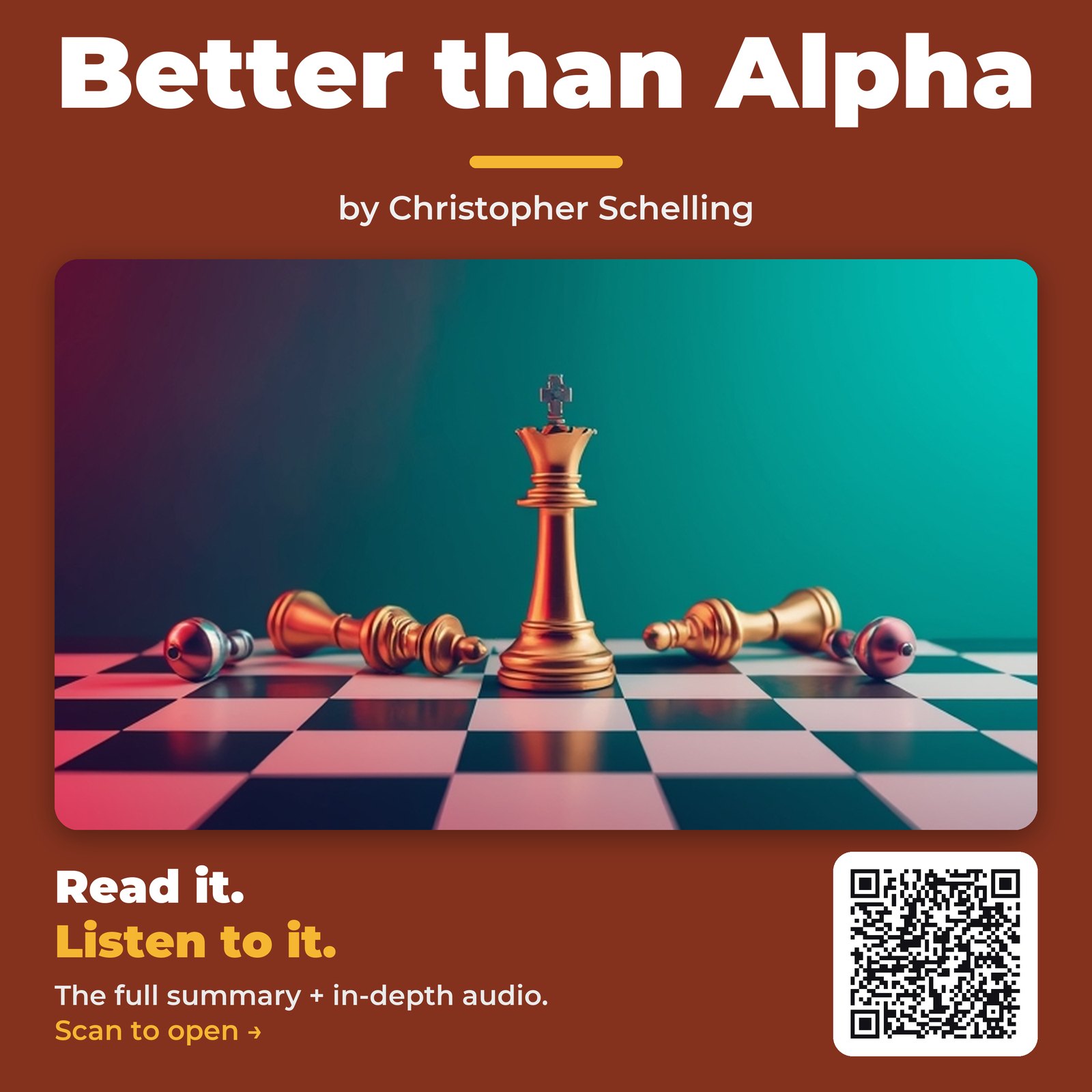 Better than Alpha — by Christopher Schelling
