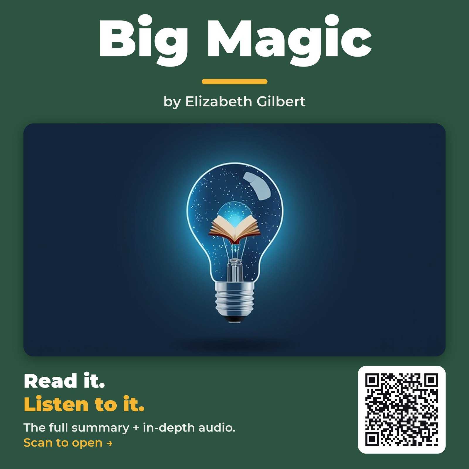 Big Magic — by Elizabeth Gilbert