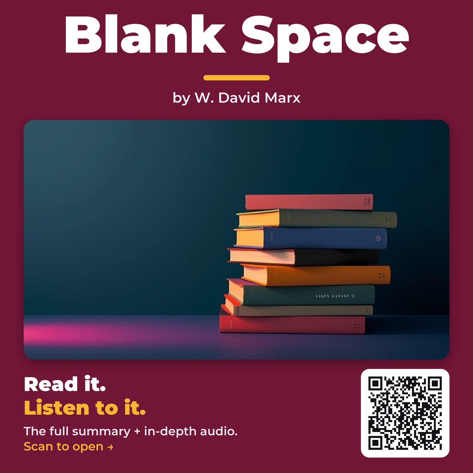 Blank Space — by W. David Marx