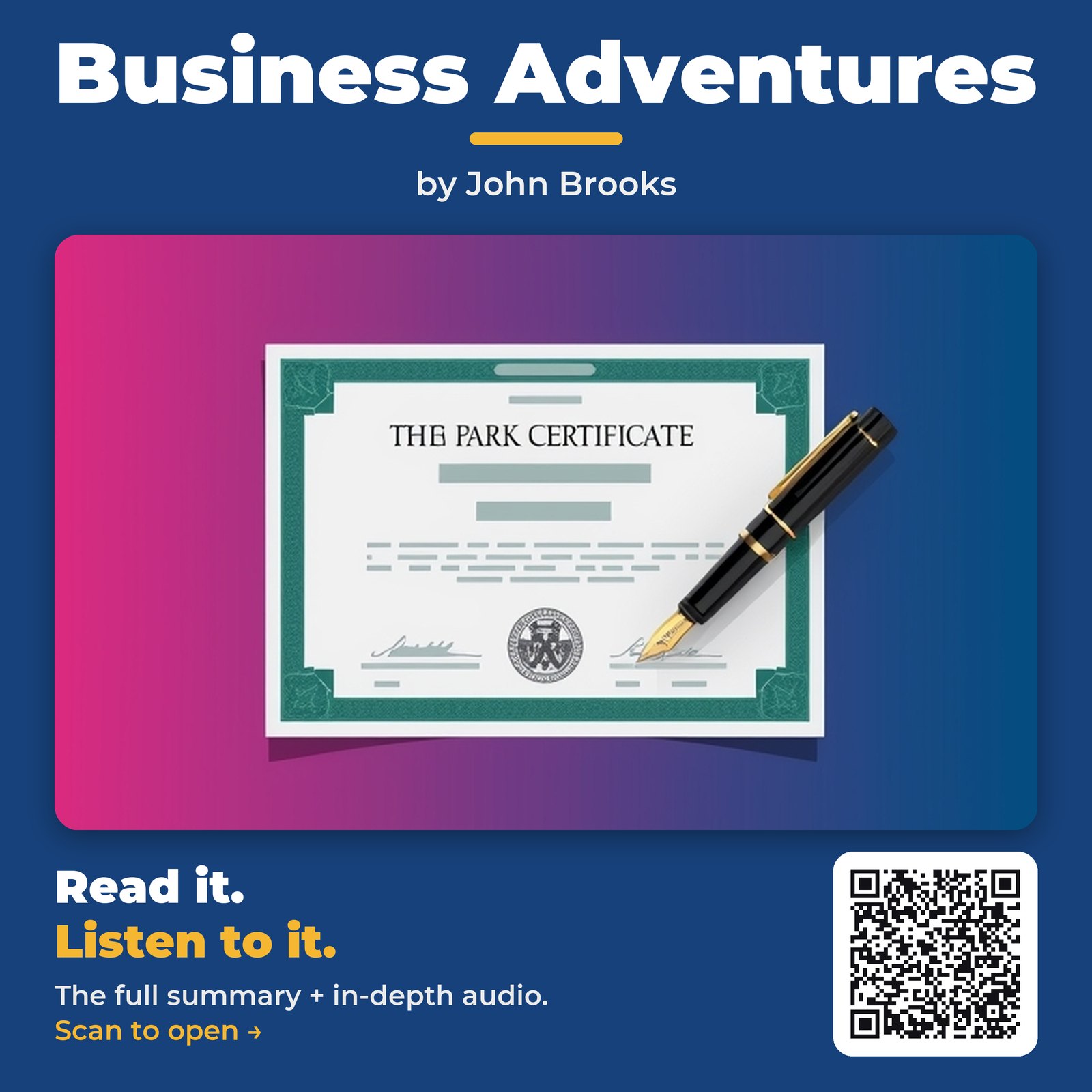 Business Adventures — by John Brooks