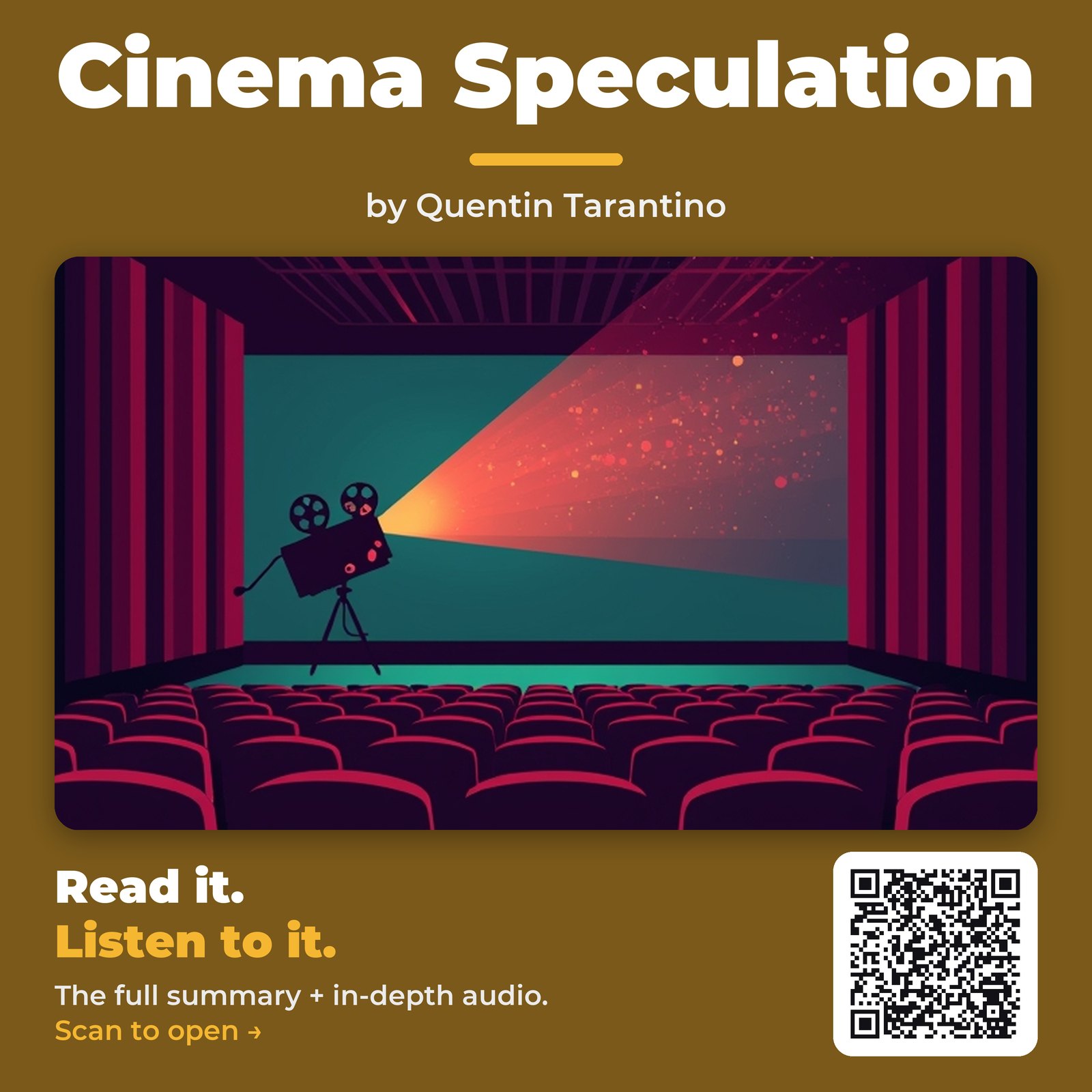 Cinema Speculation — by Quentin Tarantino