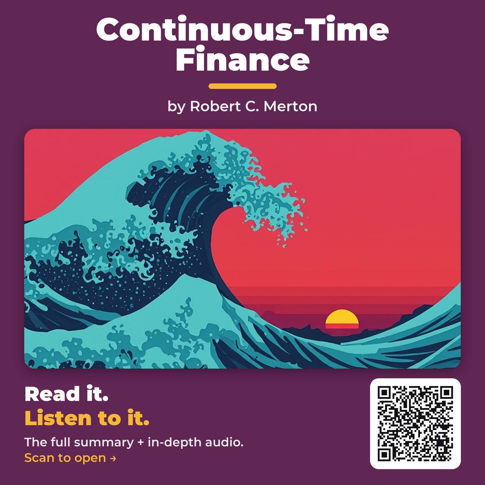 Continuous-Time Finance — by Robert C. Merton