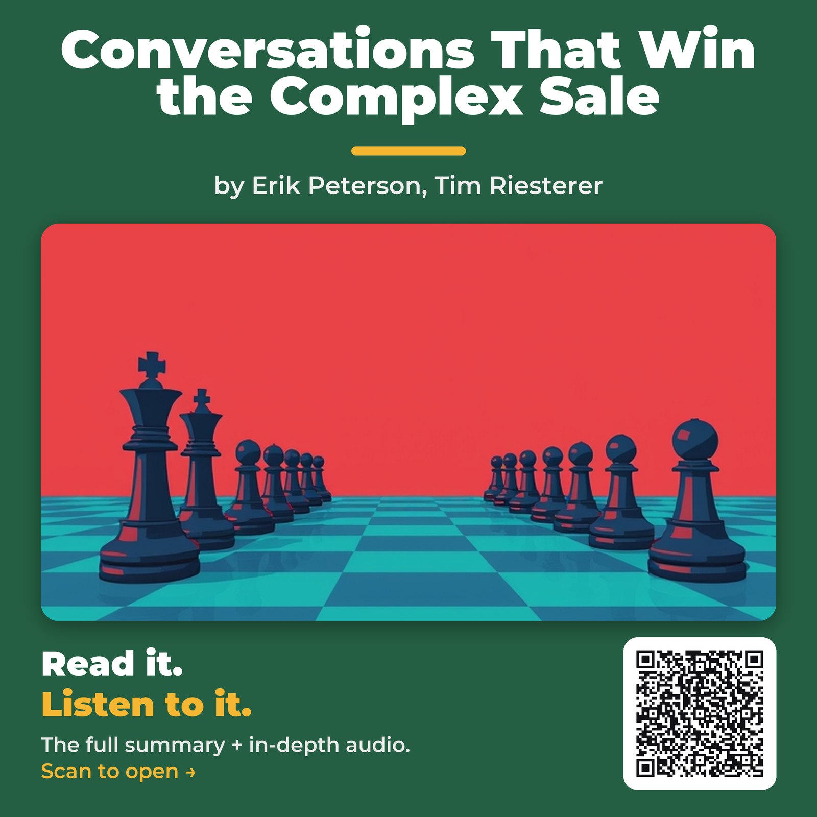 Conversations That Win the Complex Sale — by Erik Peterson, Tim Riesterer