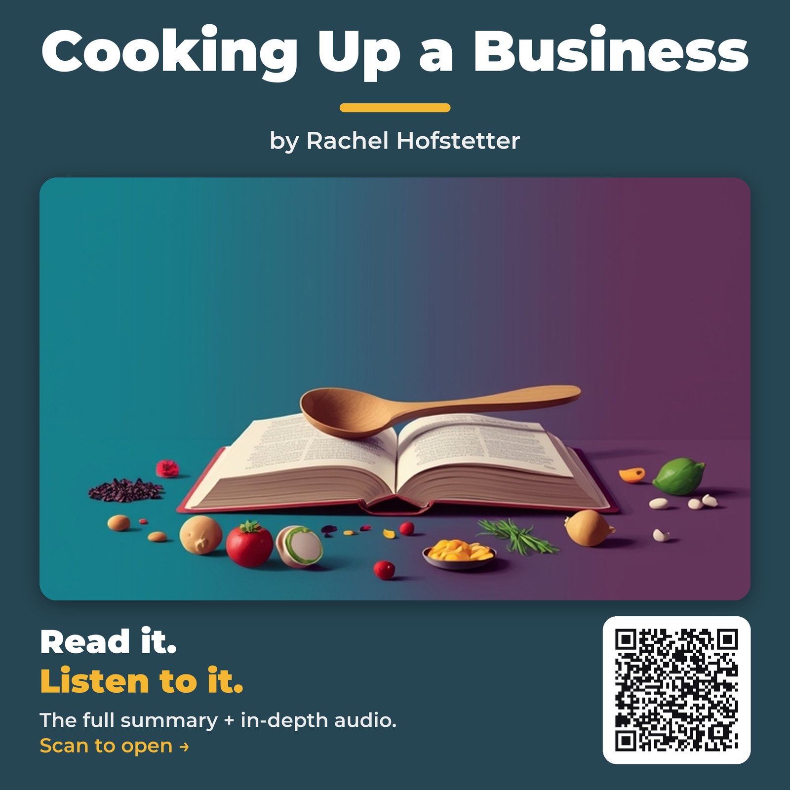 Cooking Up a Business — by Rachel Hofstetter
