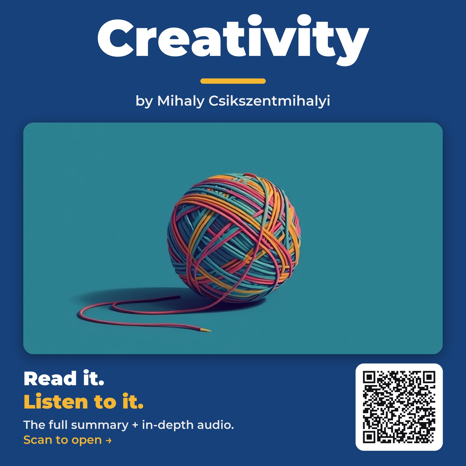 Creativity — by Mihaly Csikszentmihalyi