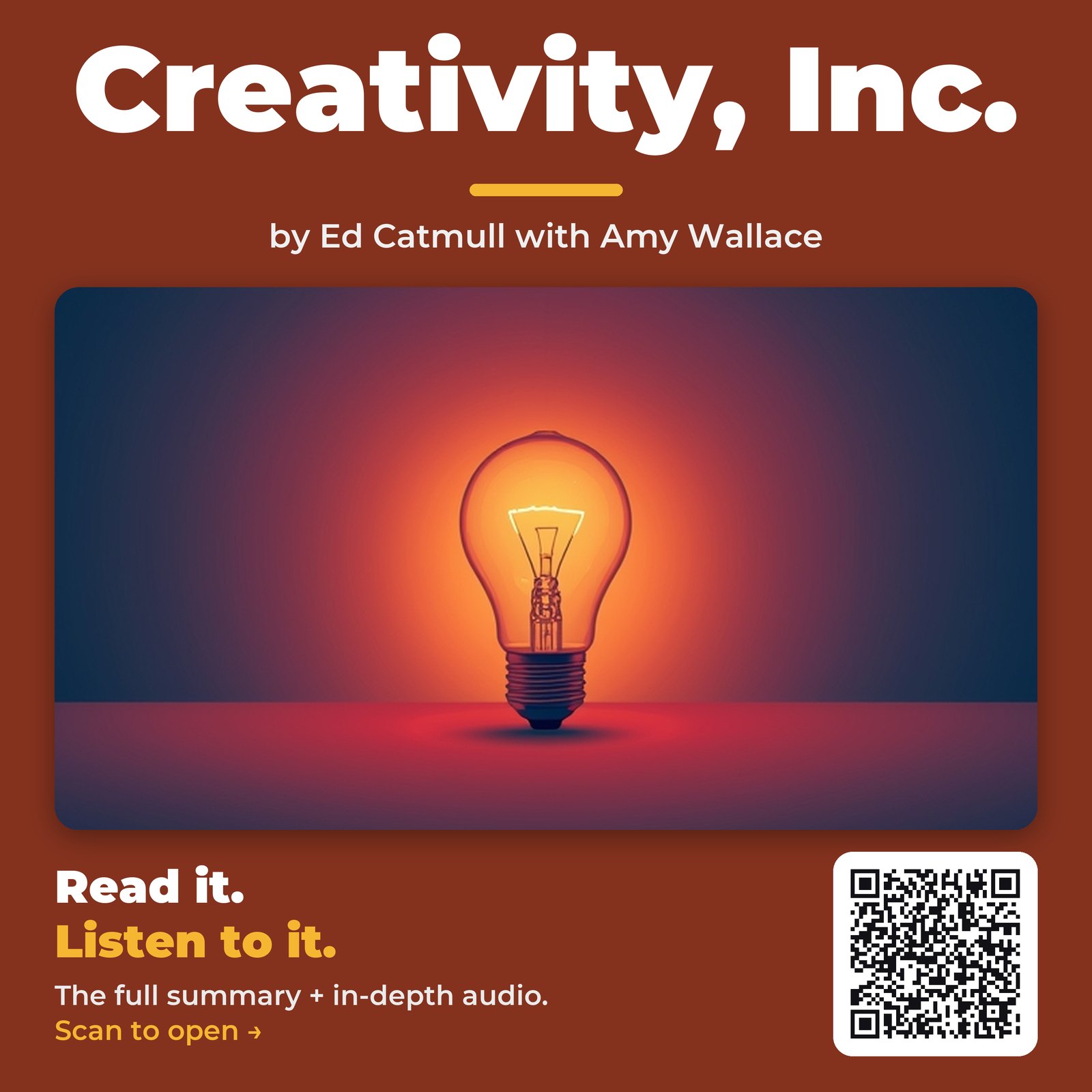 Creativity, Inc. — by Ed Catmull with Amy Wallace
