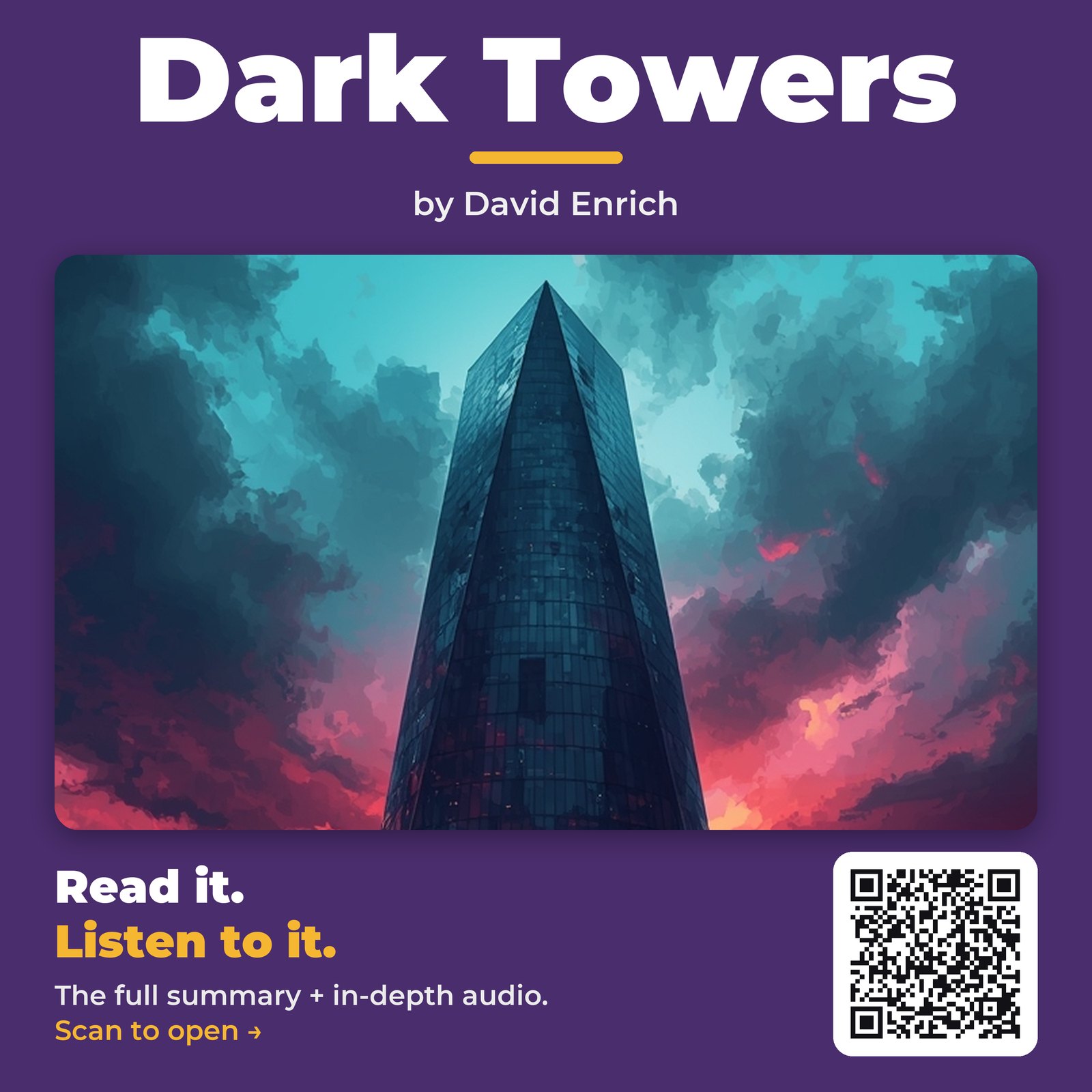 Dark Towers — by David Enrich