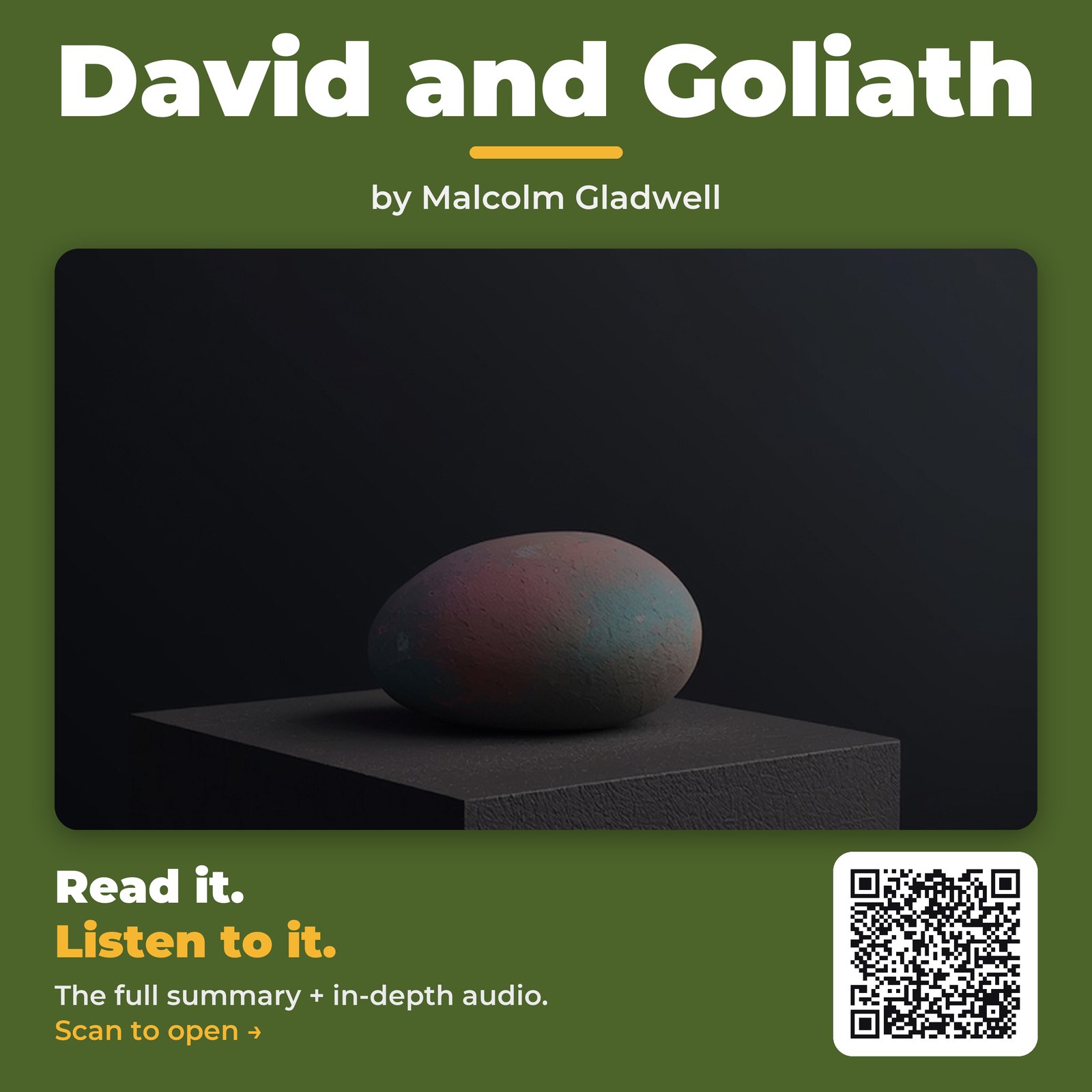 David and Goliath — by Malcolm Gladwell