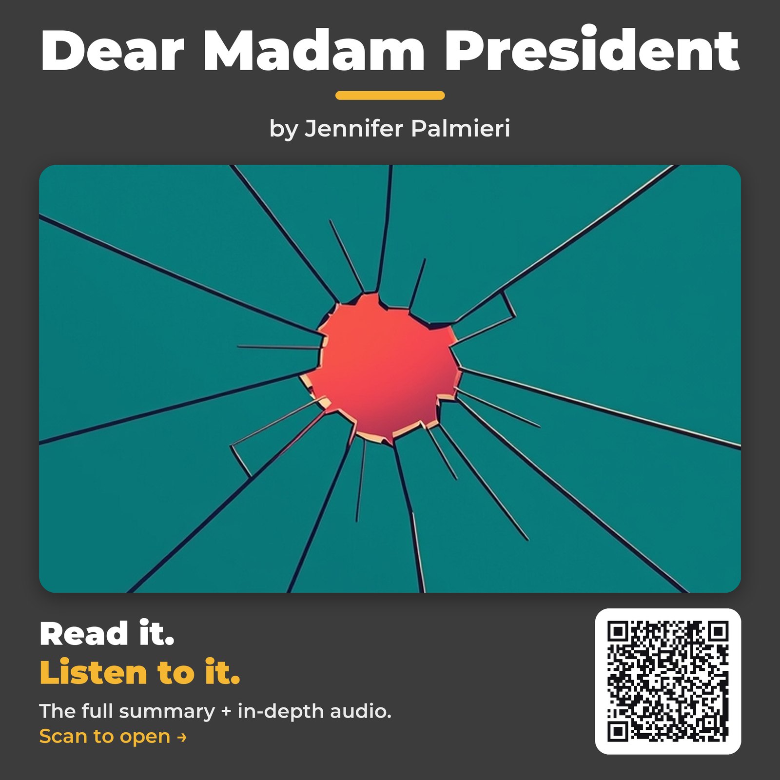 Dear Madam President — by Jennifer Palmieri