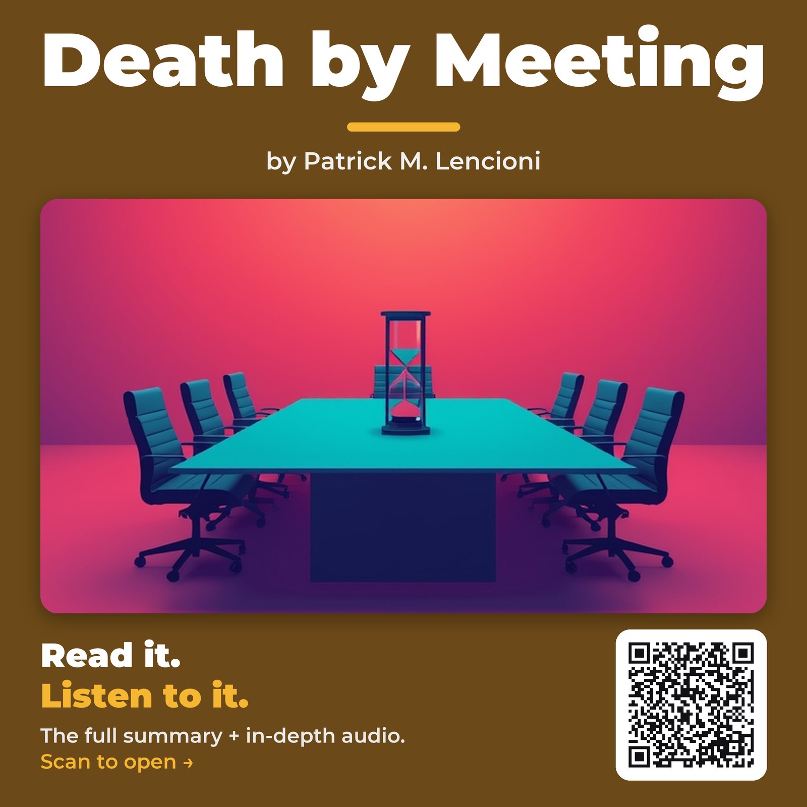 Death by Meeting — by Patrick M. Lencioni