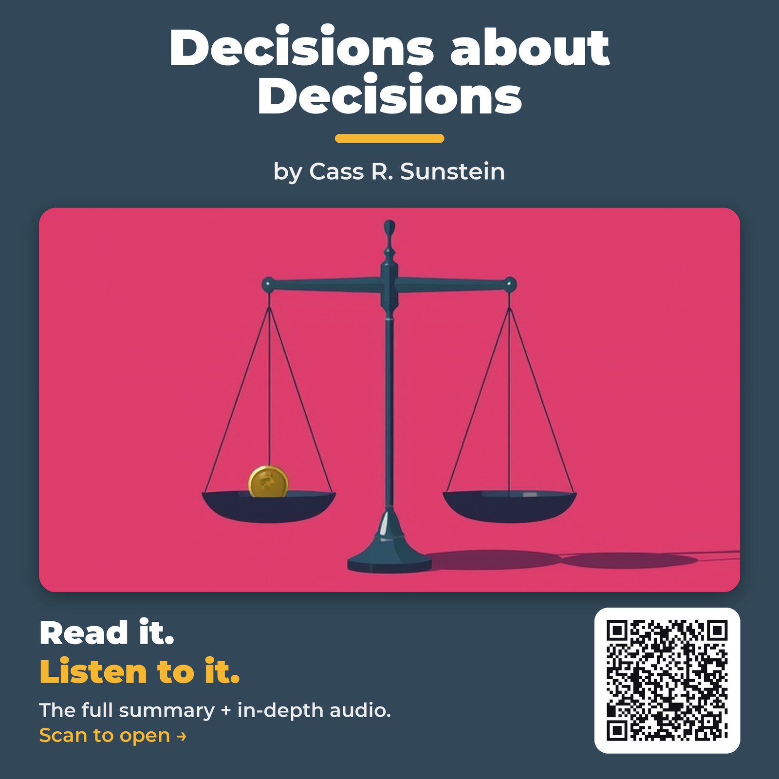Decisions about Decisions — by Cass R. Sunstein