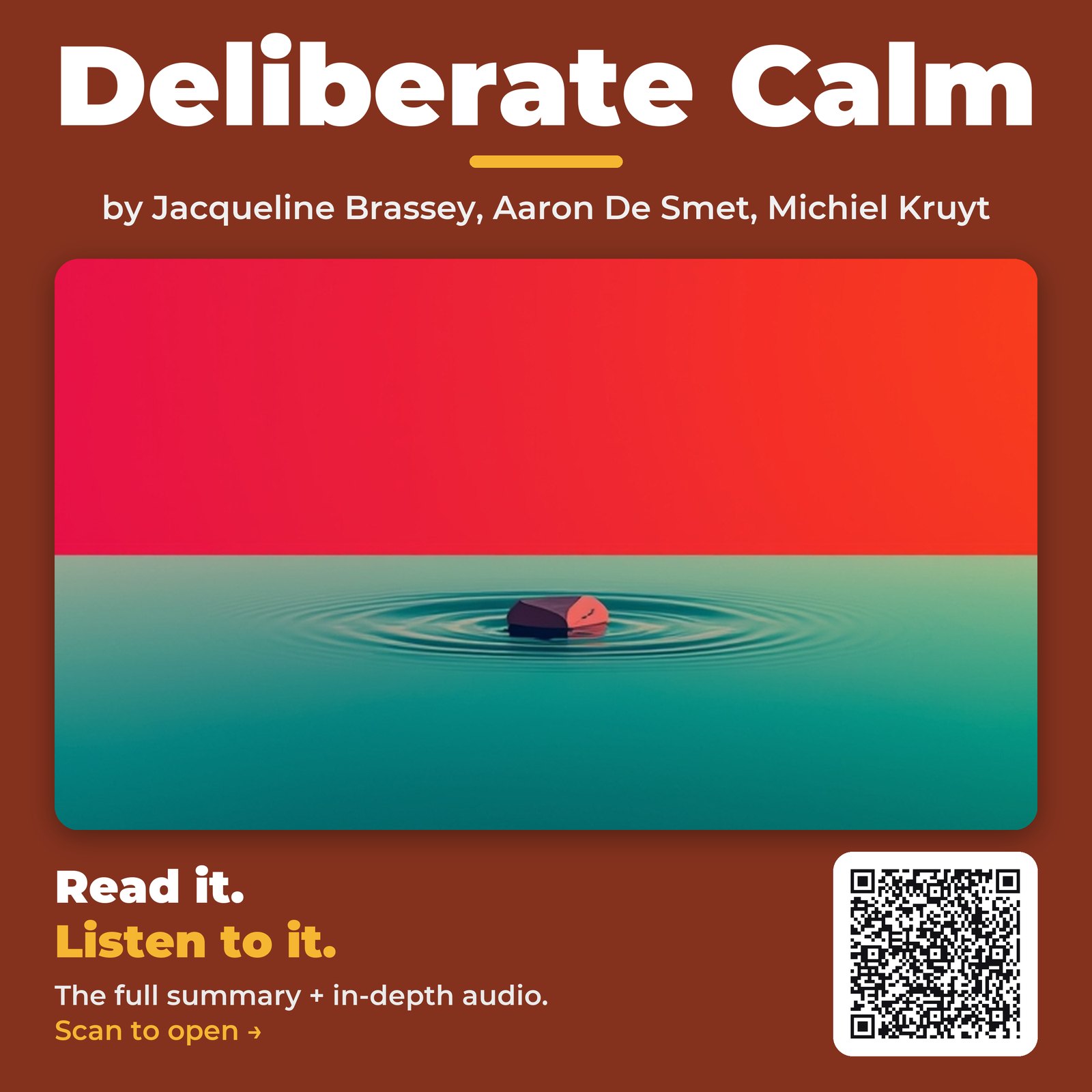 Deliberate Calm — by Jacqueline Brassey, Aaron De Smet, Michiel Kruyt