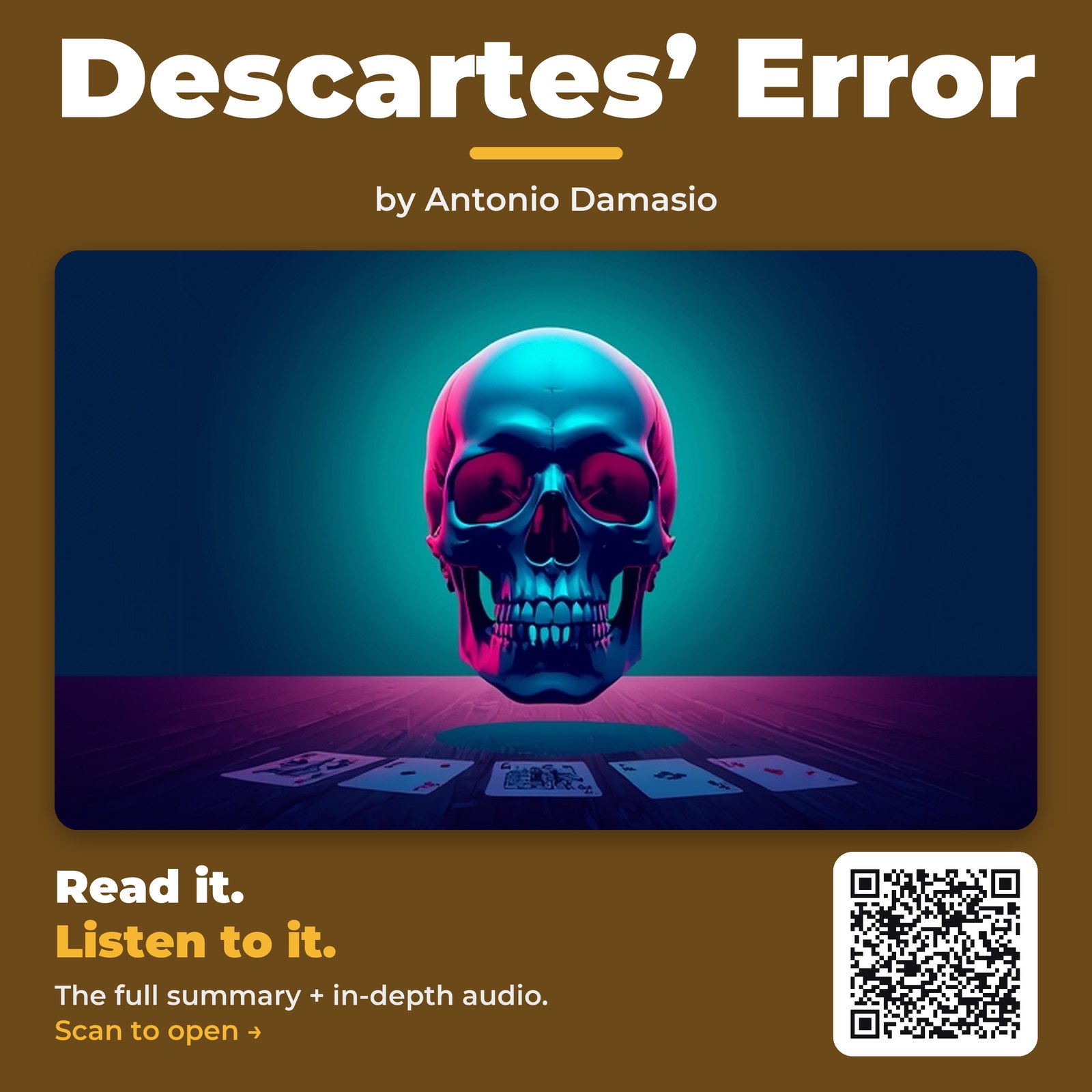 Descartes’ Error — by Antonio Damasio