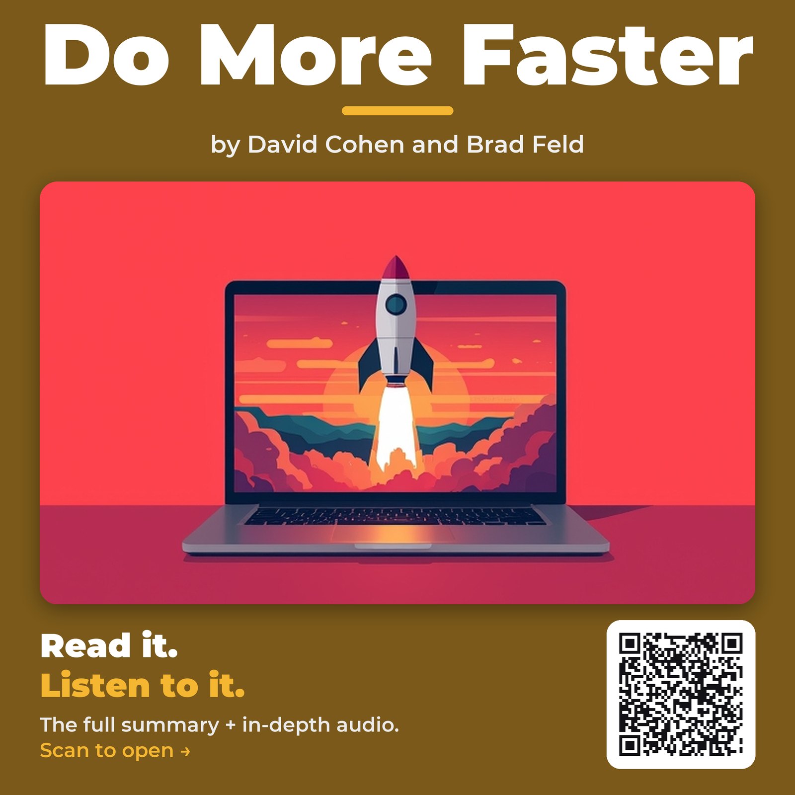 Do More Faster — by David Cohen and Brad Feld