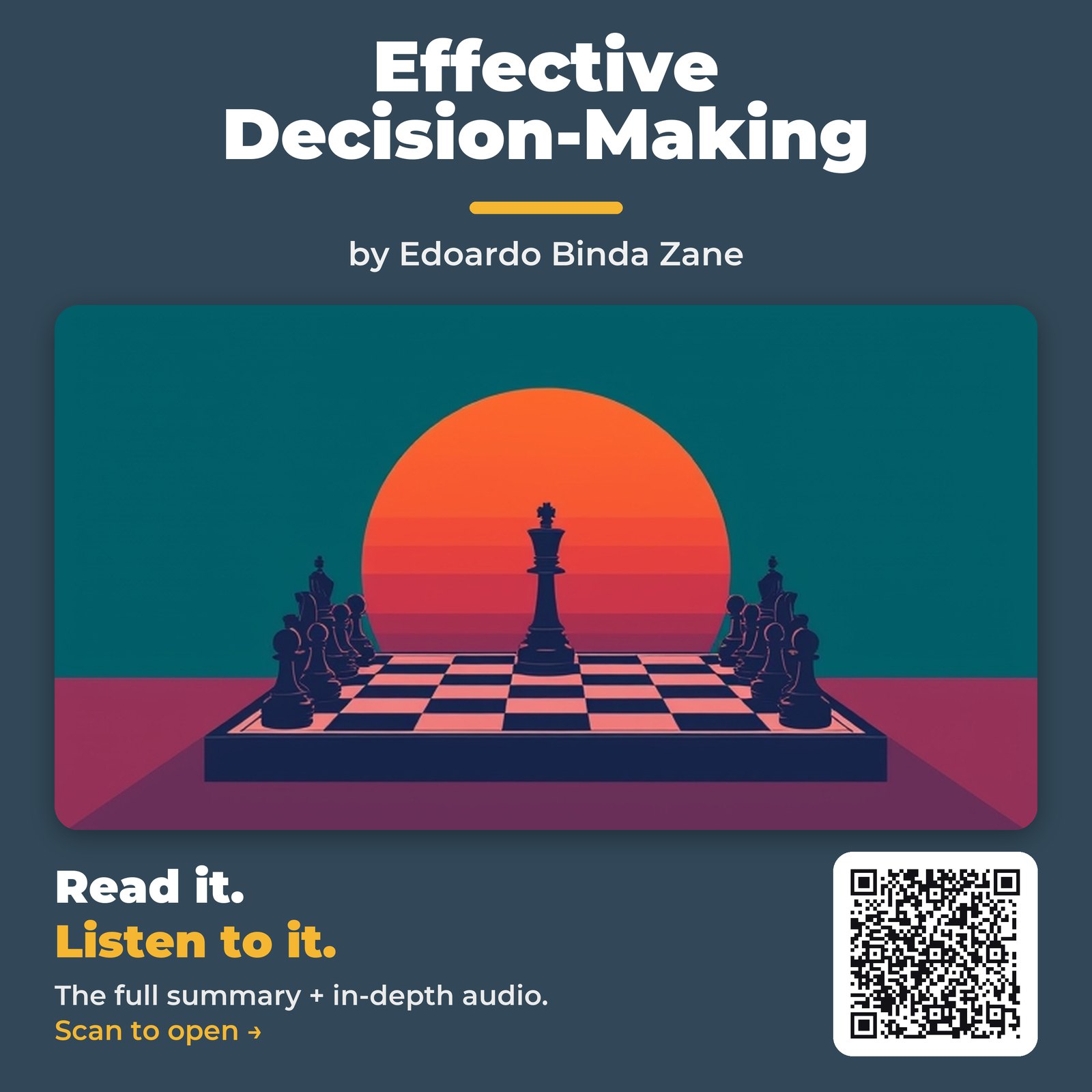 Effective Decision-Making — by Edoardo Binda Zane