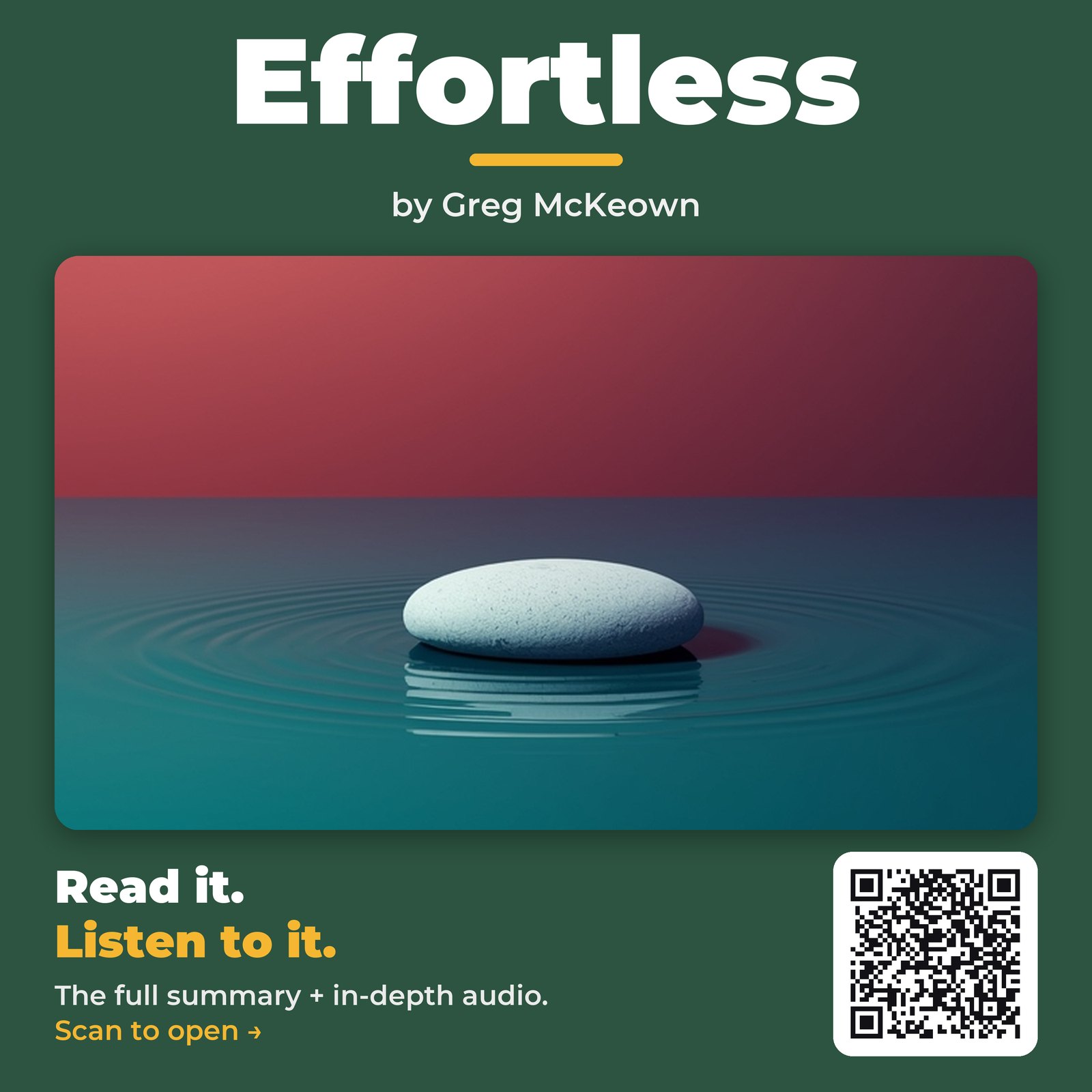 Effortless — by Greg McKeown