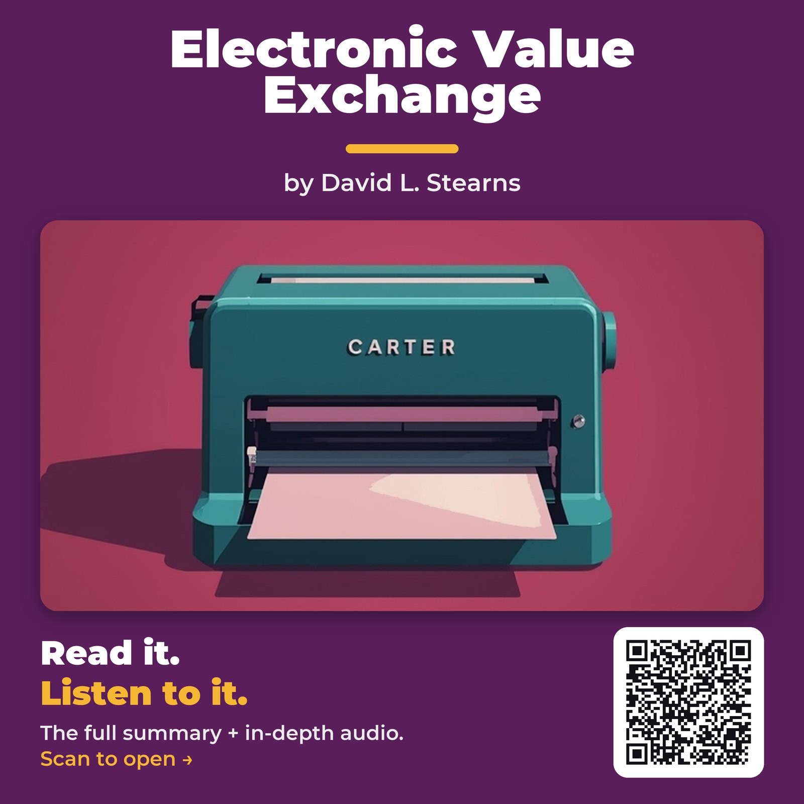 Electronic Value Exchange — by David L. Stearns