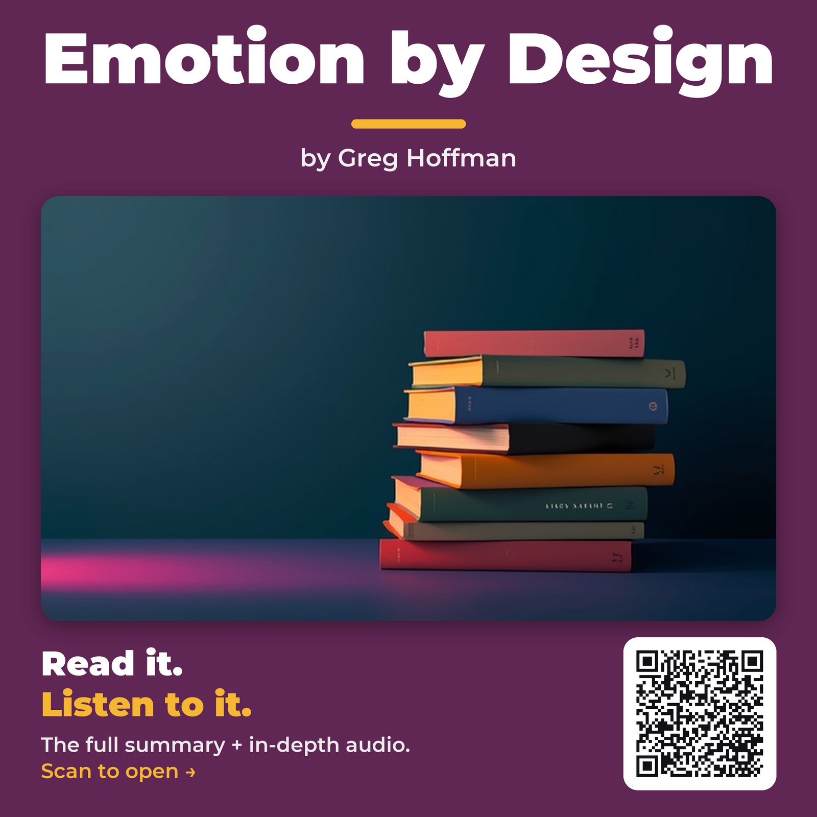 Emotion by Design — by Greg Hoffman