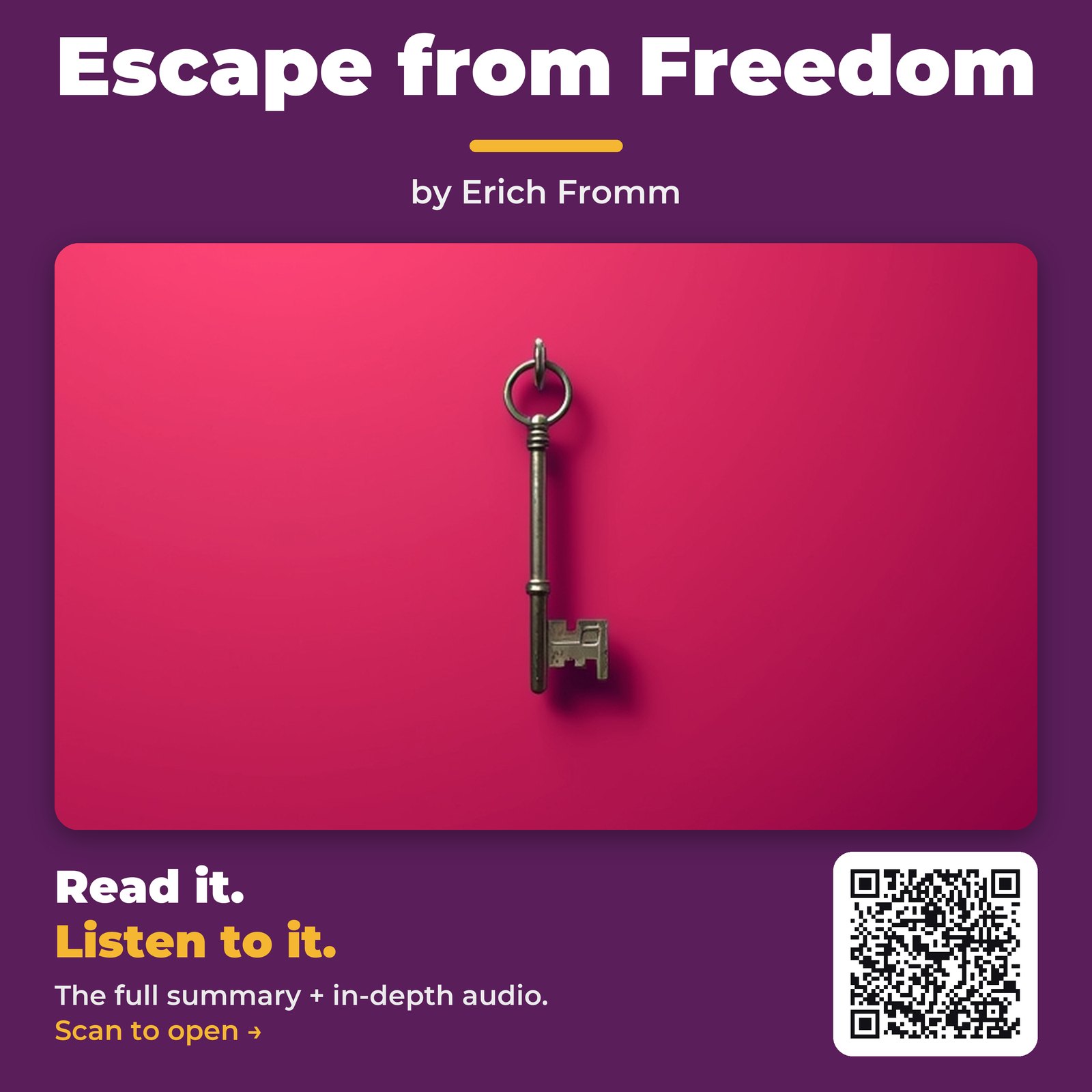 Escape from Freedom — by Erich Fromm