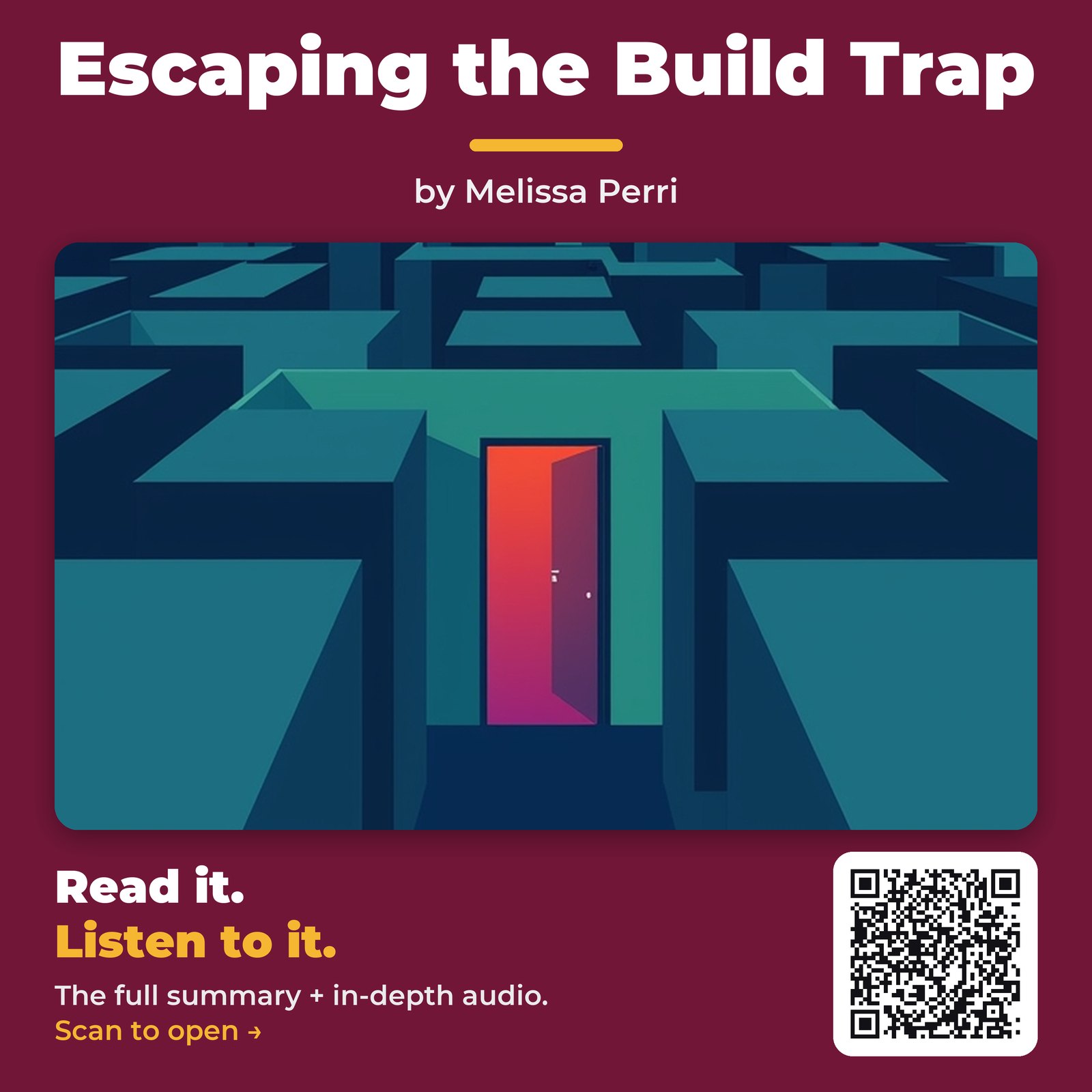 Escaping the Build Trap — by Melissa Perri