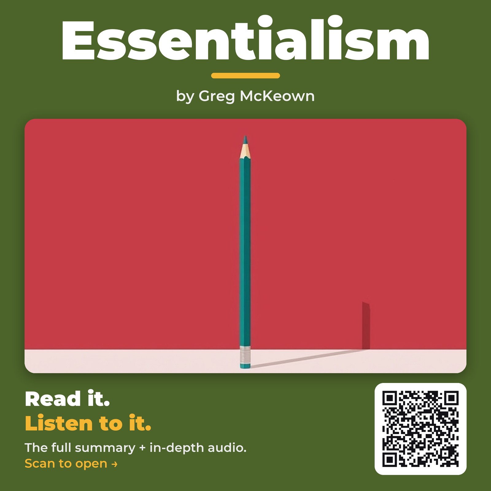Essentialism — by Greg McKeown