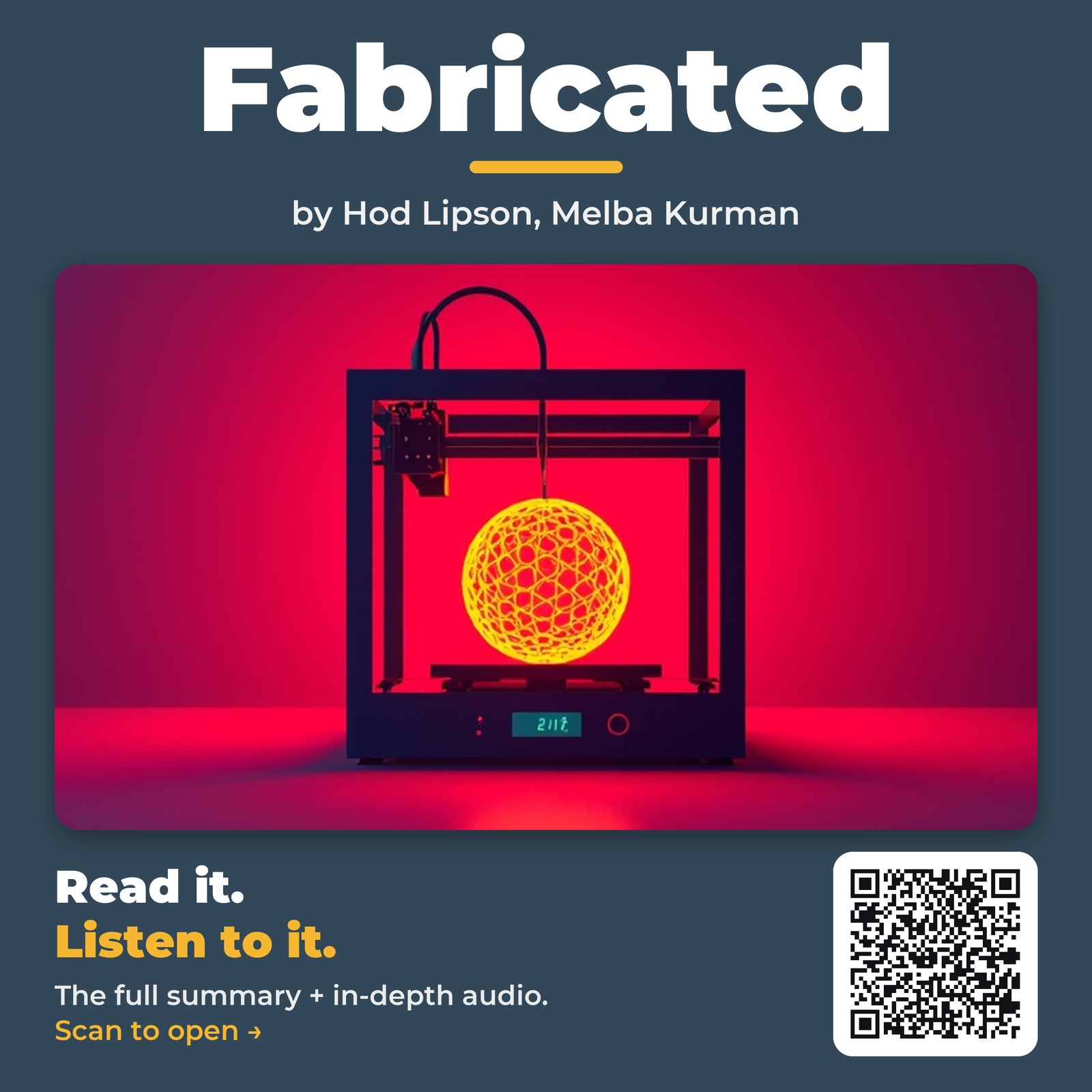 Fabricated — by Hod Lipson, Melba Kurman