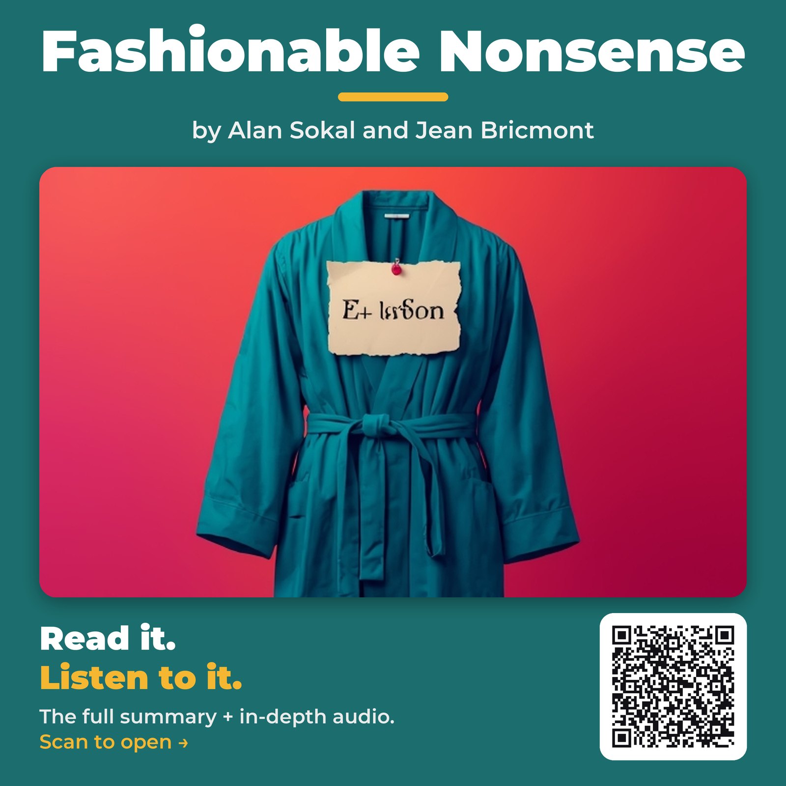 Fashionable Nonsense — by Alan Sokal and Jean Bricmont