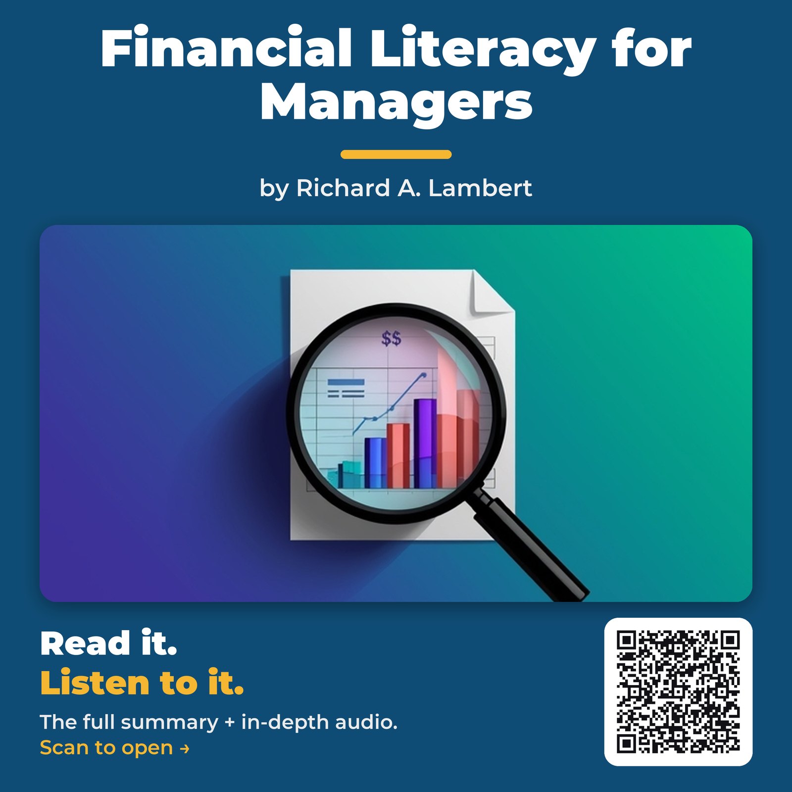 Financial Literacy for Managers — by Richard A. Lambert