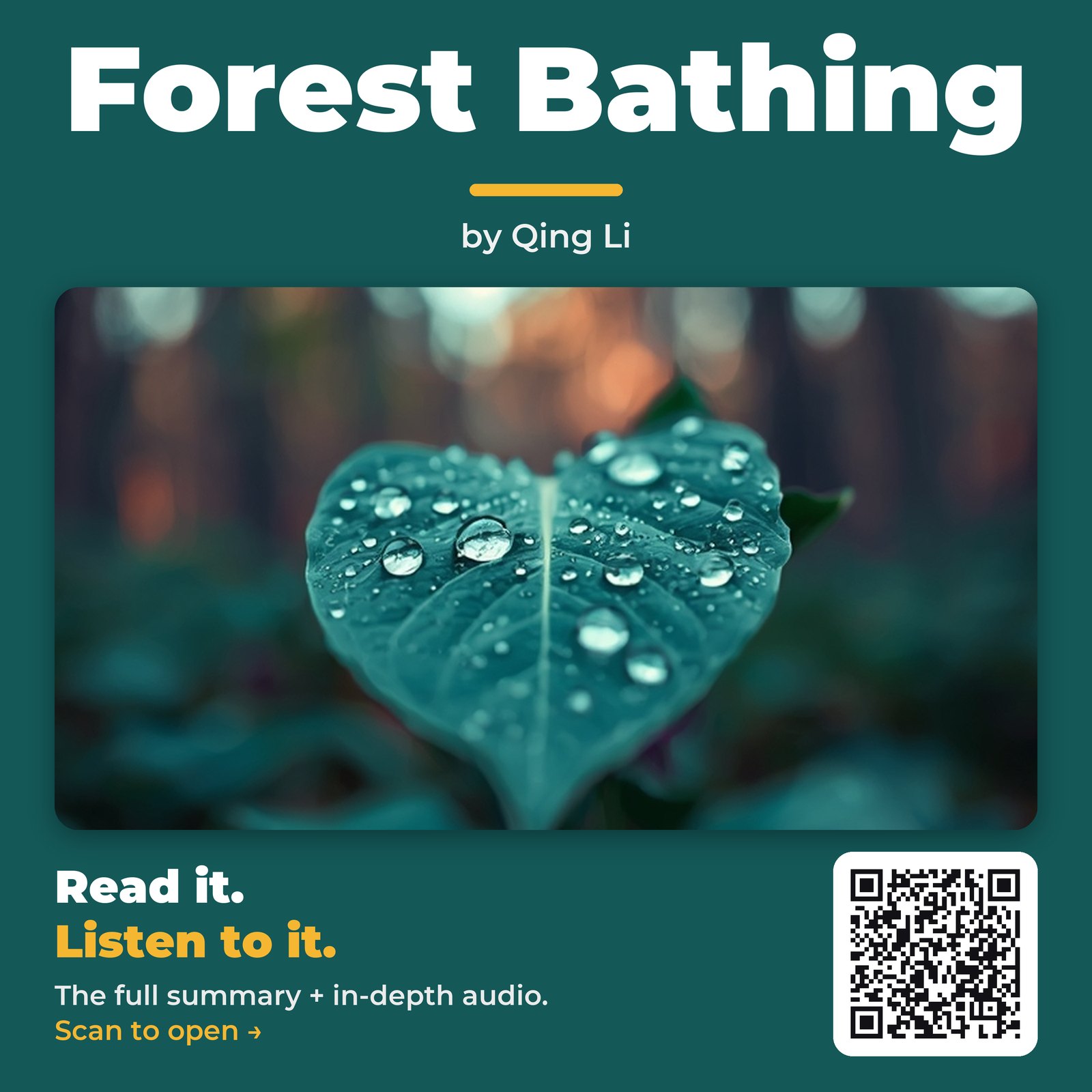 Forest Bathing — by Qing Li