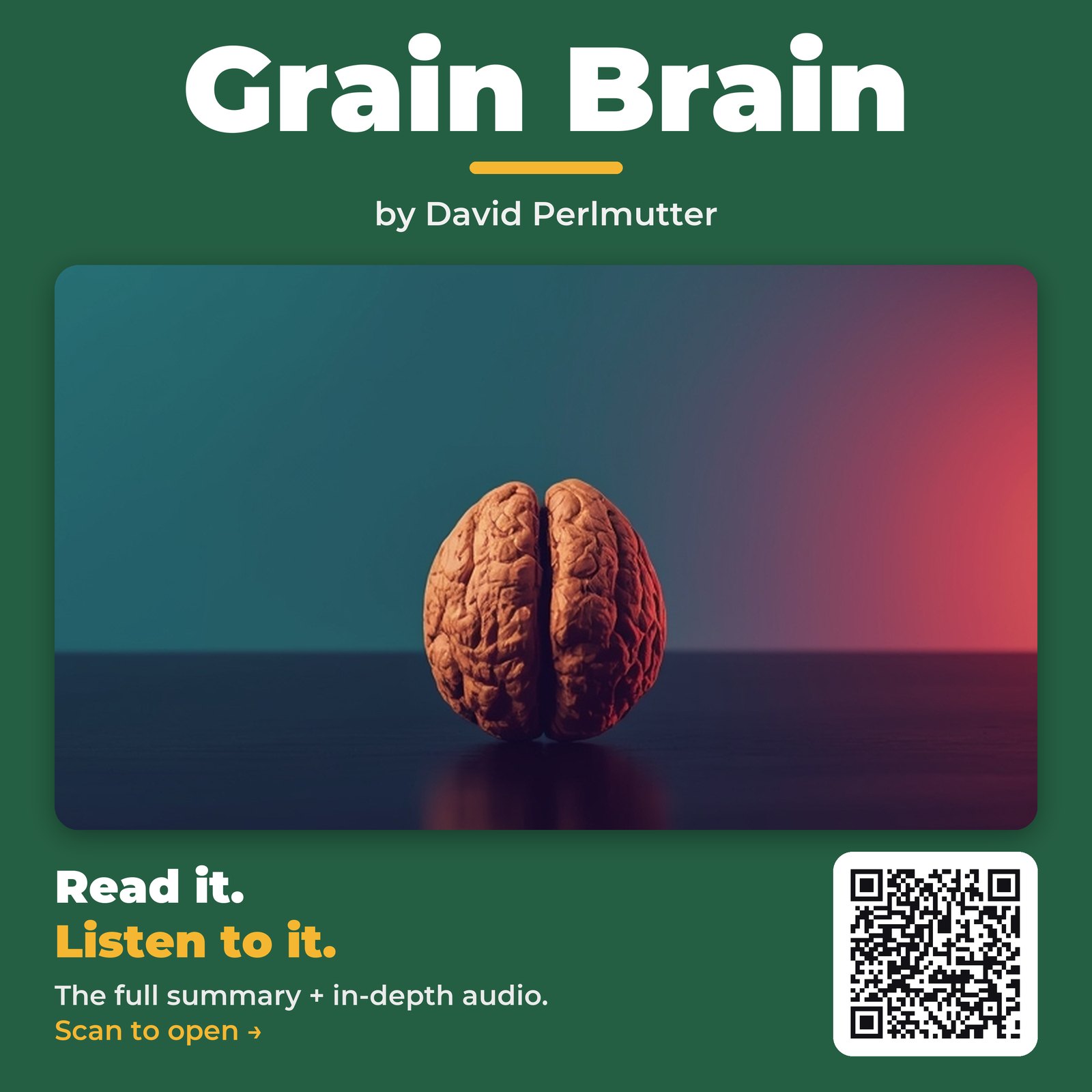 Grain Brain — by David Perlmutter