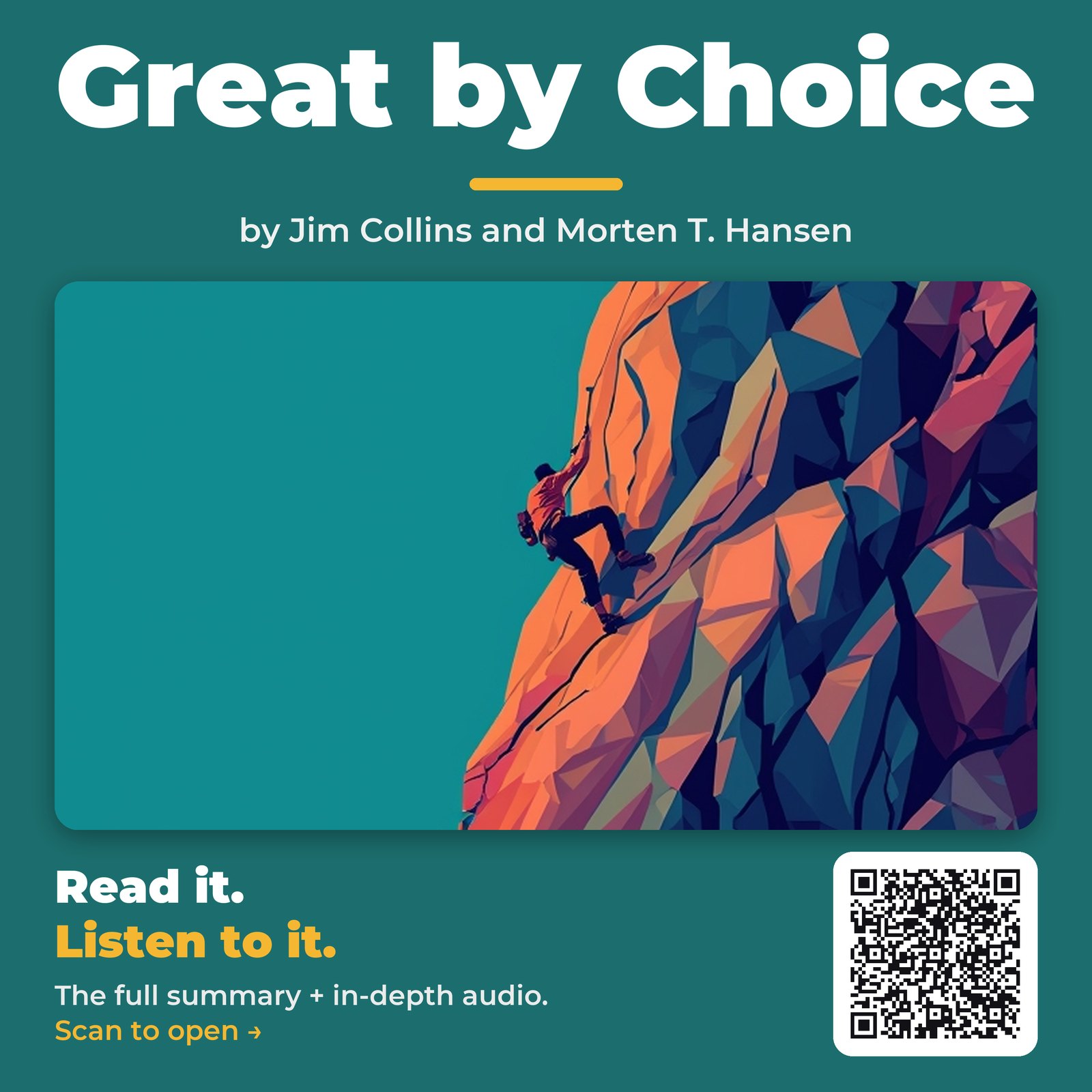 Great by Choice — by Jim Collins and Morten T. Hansen