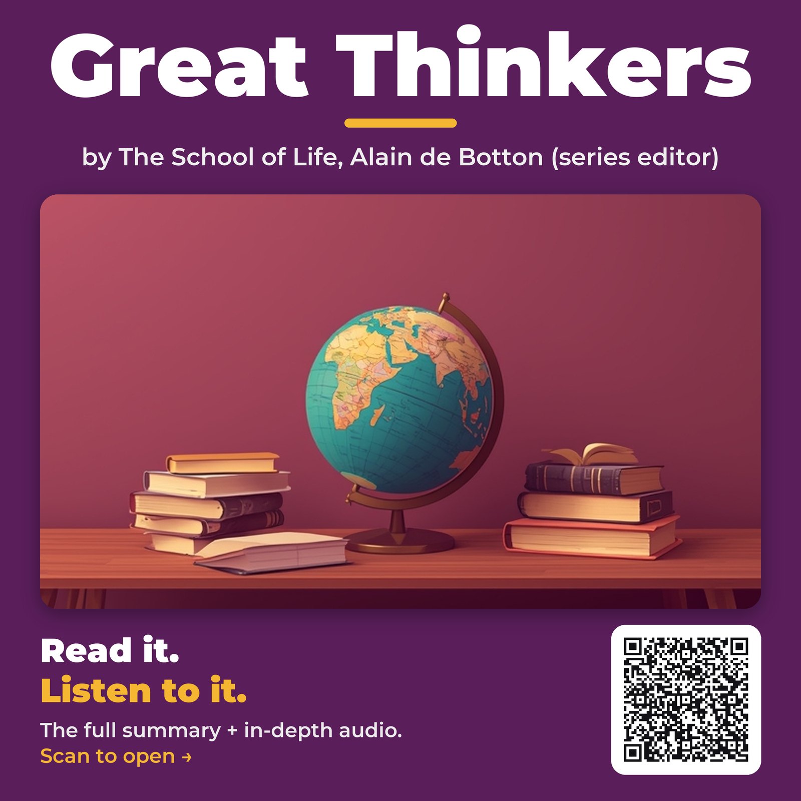 Great Thinkers — by The School of Life, Alain de Botton (series editor)