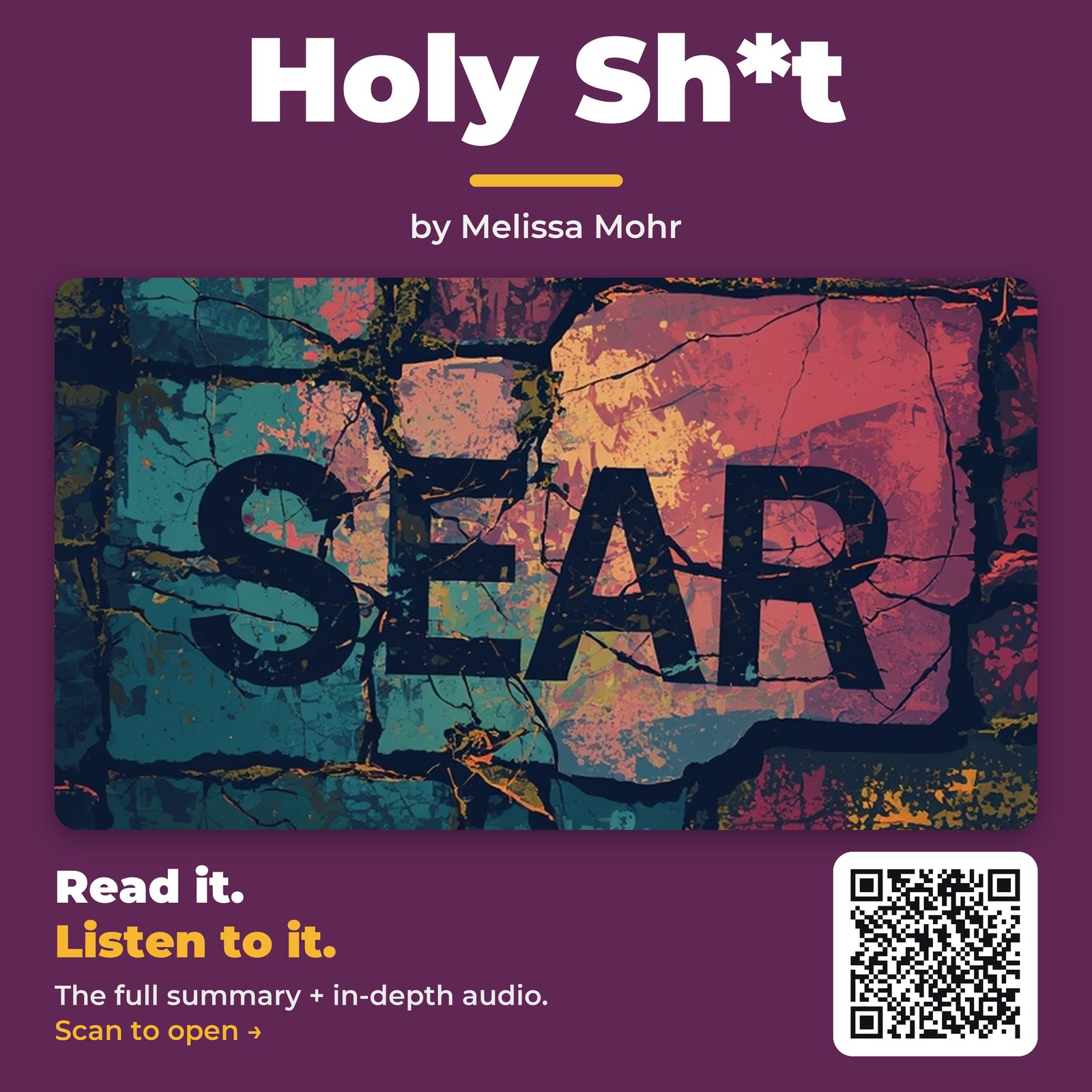 Holy Sh*t — by Melissa Mohr