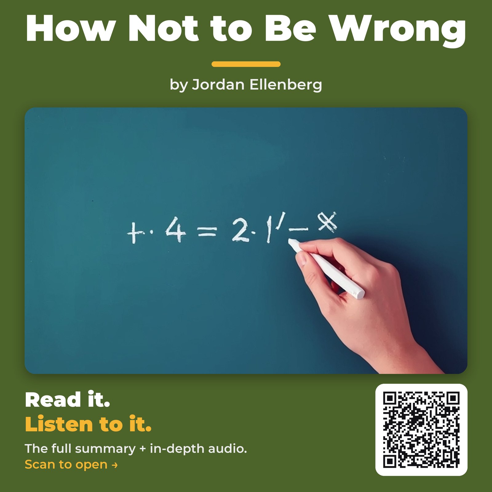 How Not to Be Wrong — by Jordan Ellenberg