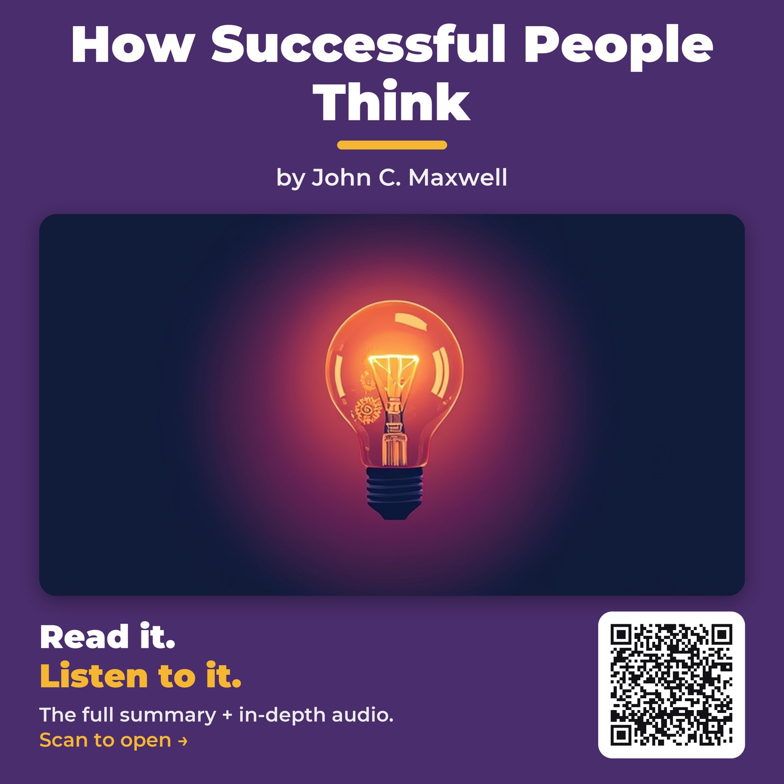 How Successful People Think — by John C. Maxwell