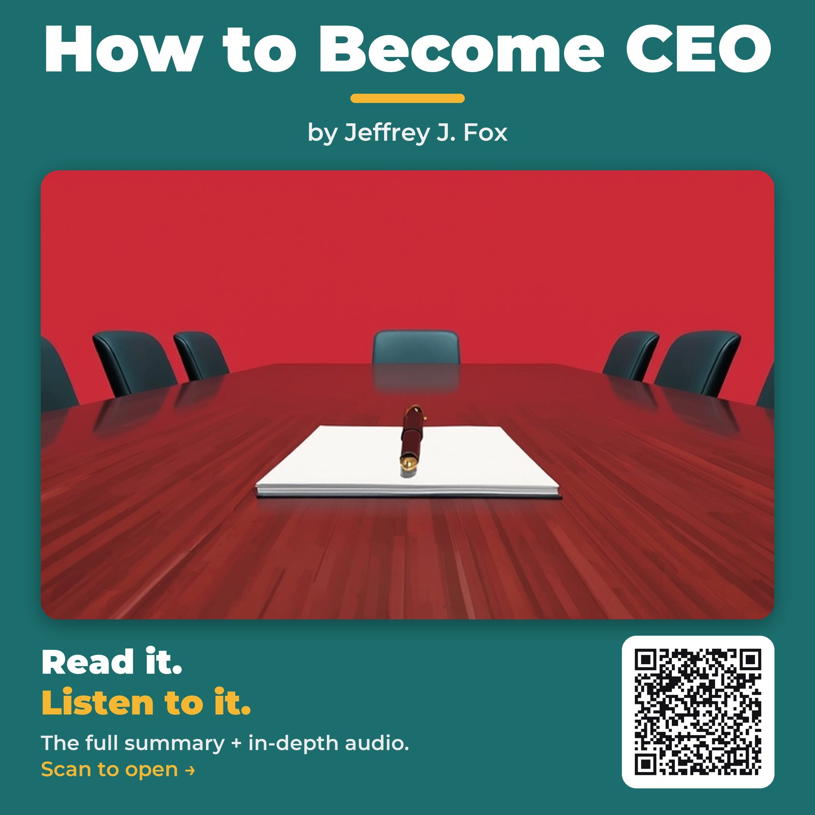 How to Become CEO — by Jeffrey J. Fox