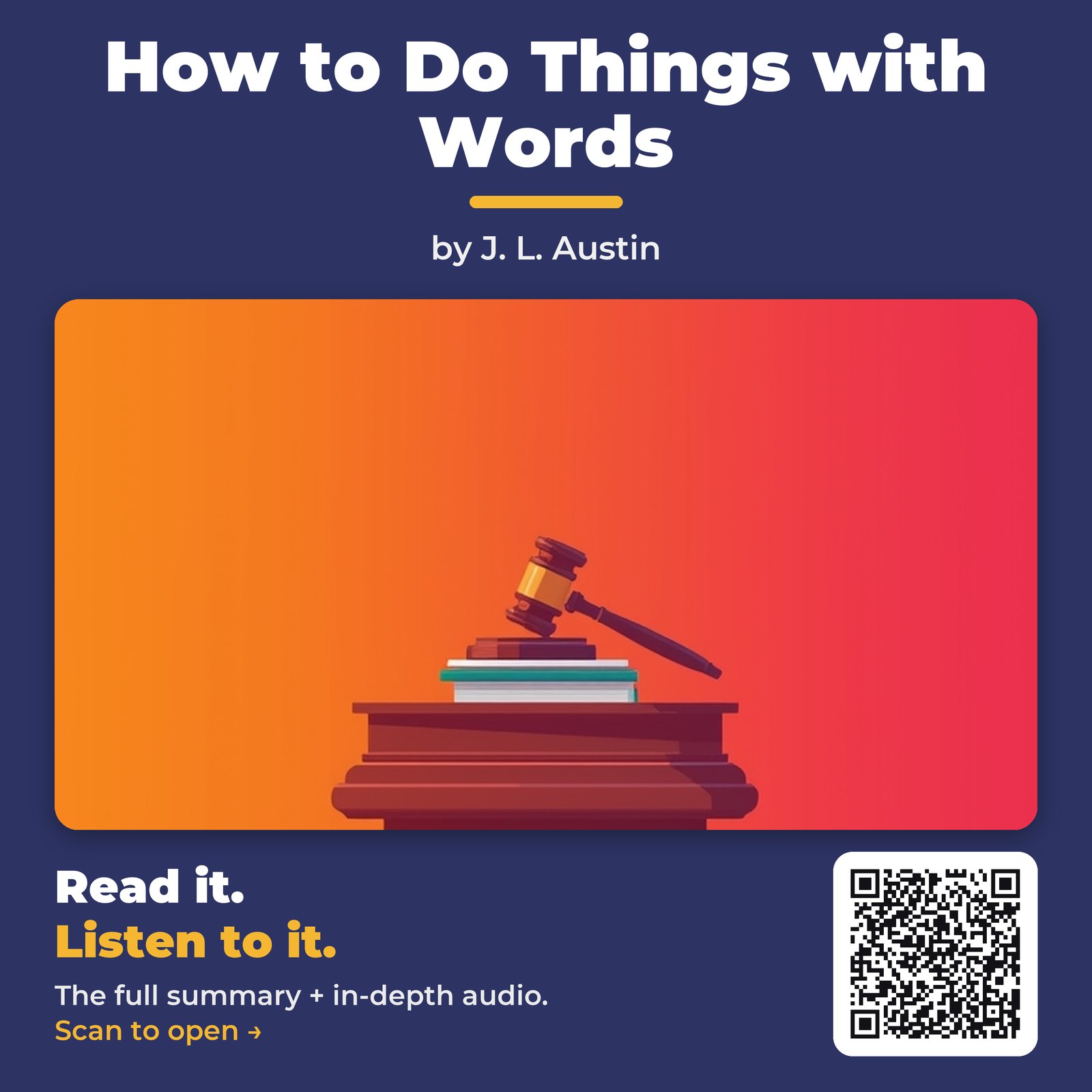 How to Do Things with Words — by J. L. Austin