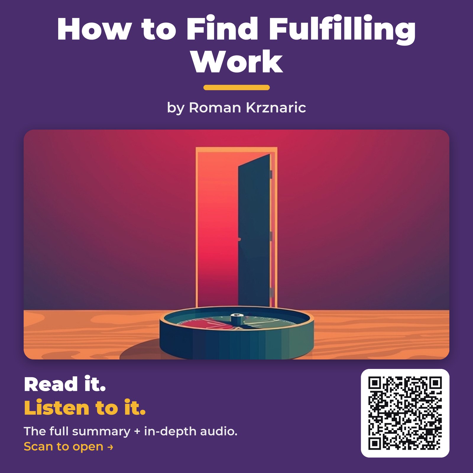 How to Find Fulfilling Work — by Roman Krznaric