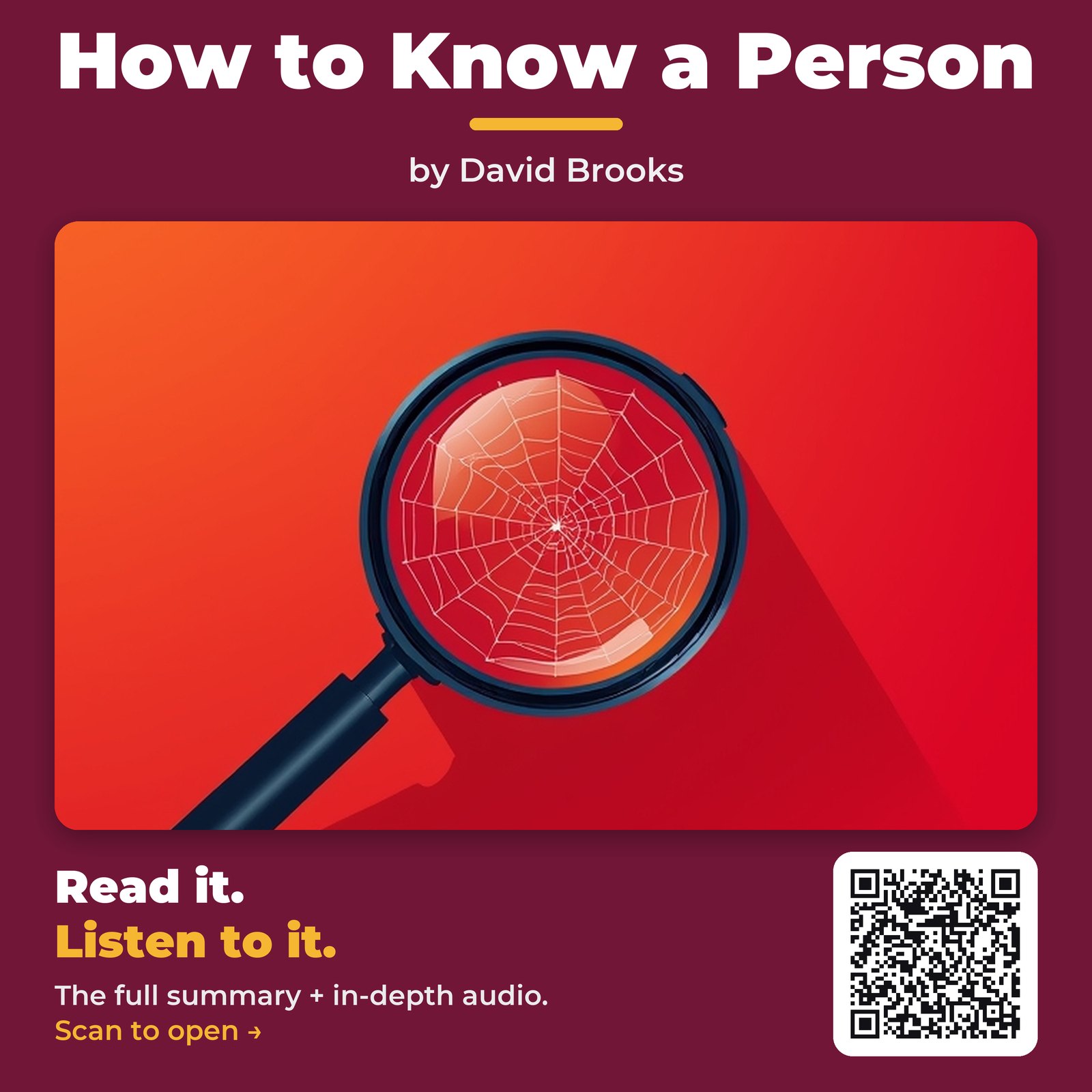How to Know a Person — by David Brooks