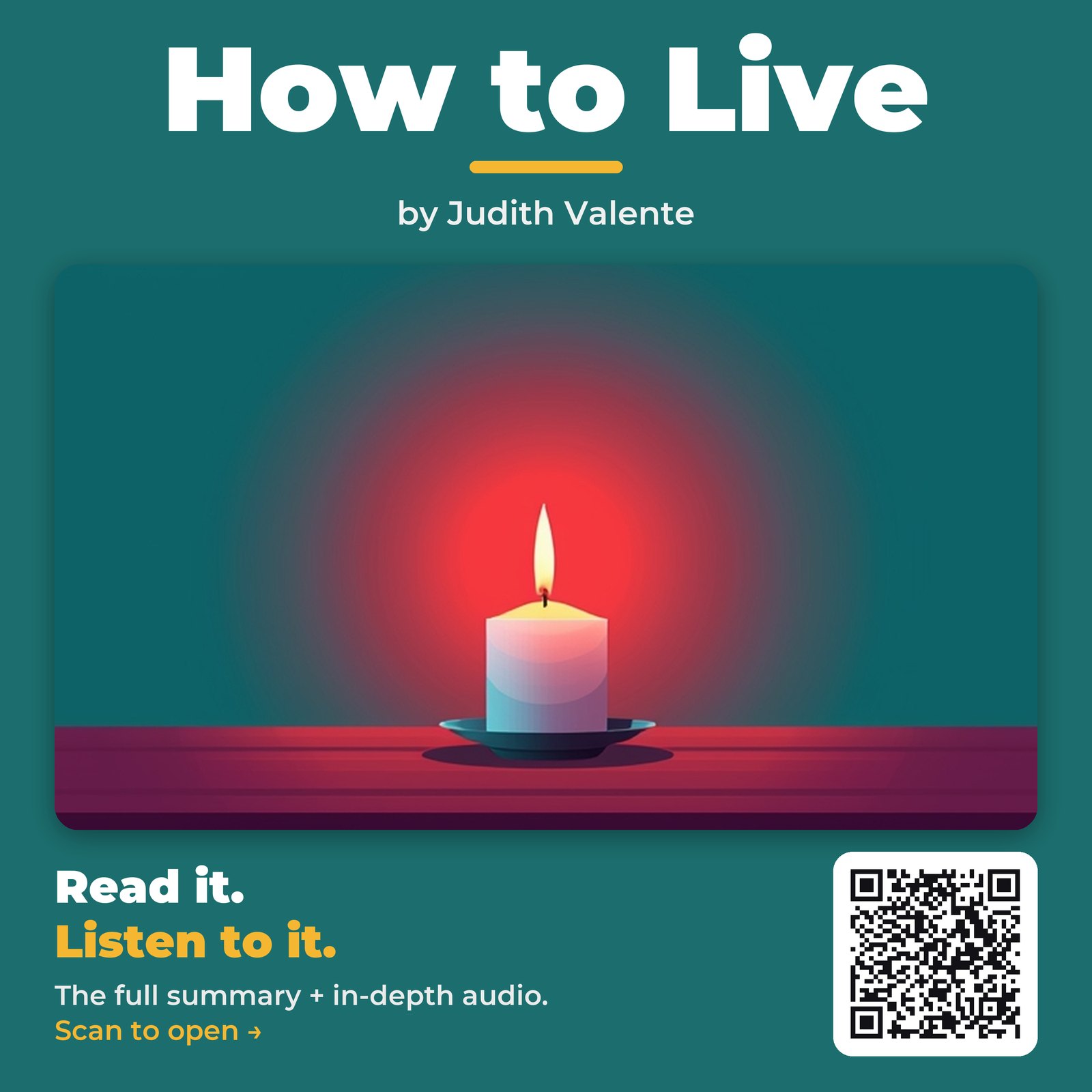 How to Live — by Judith Valente
