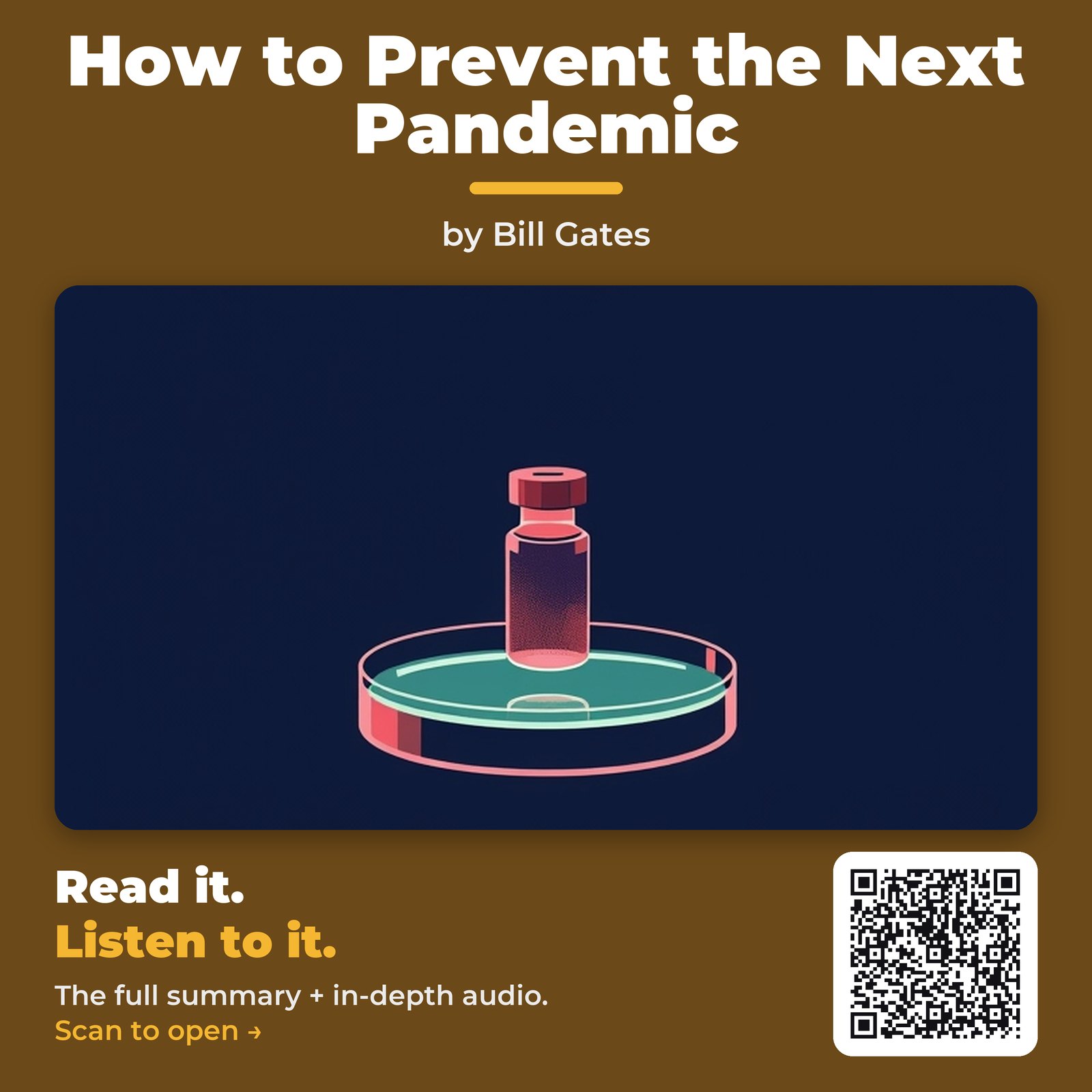 How to Prevent the Next Pandemic — by Bill Gates