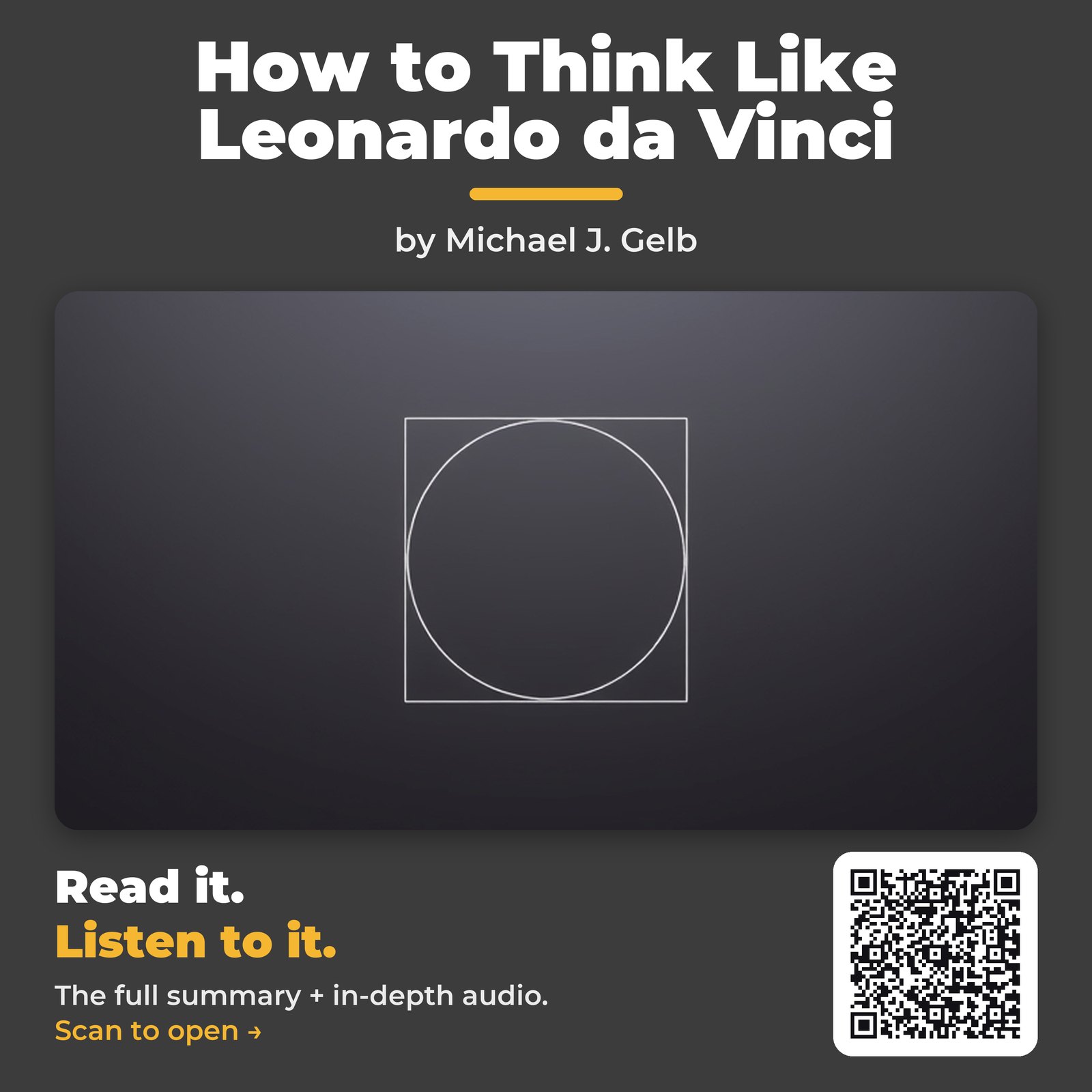 How to Think Like Leonardo da Vinci — by Michael J. Gelb