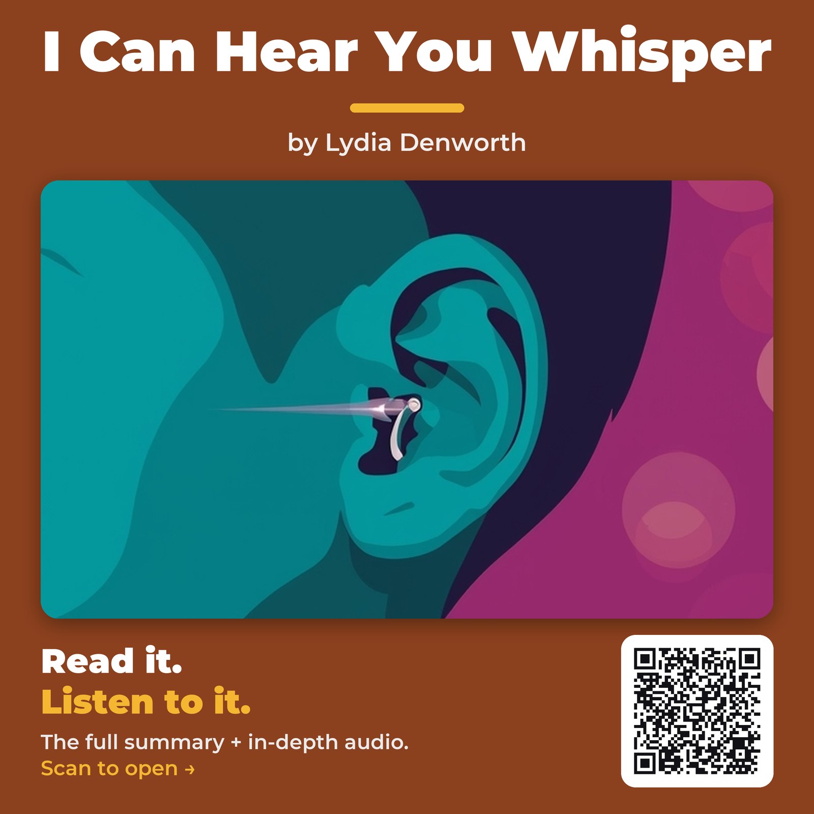 I Can Hear You Whisper — by Lydia Denworth