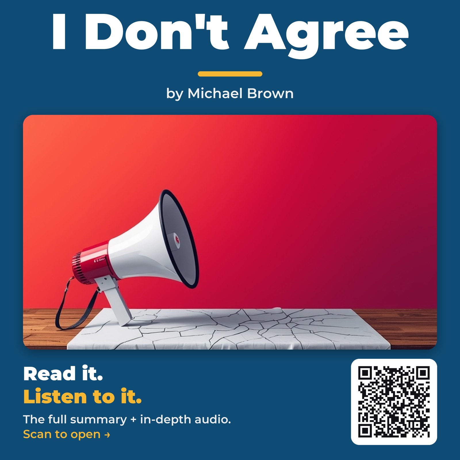I Don’t Agree — by Michael Brown