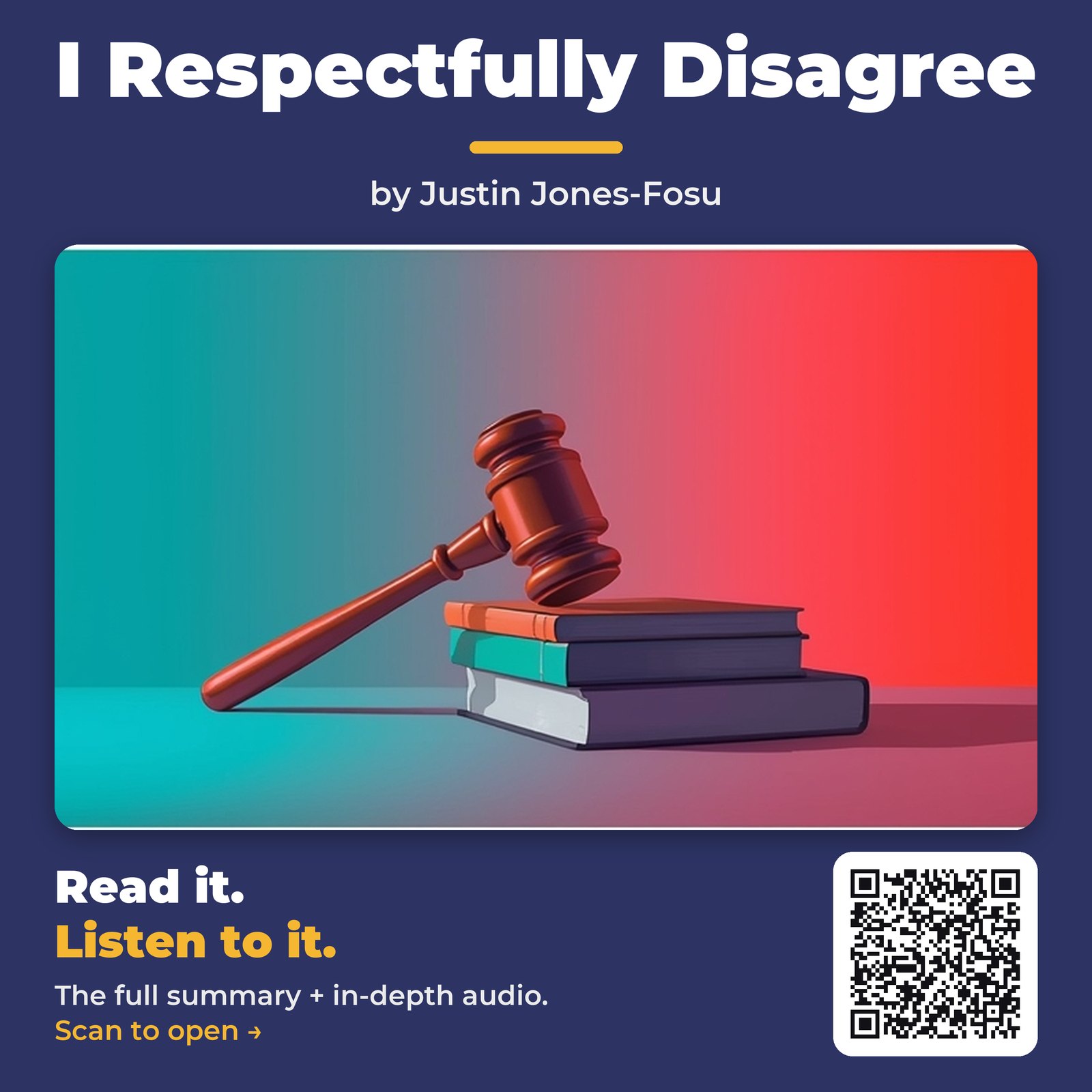 I Respectfully Disagree — by Justin Jones-Fosu