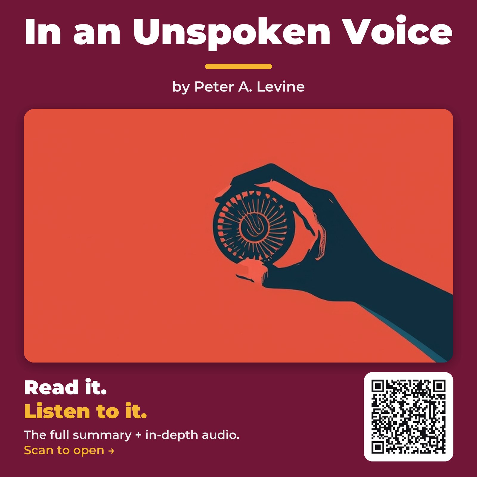 In an Unspoken Voice — by Peter A. Levine