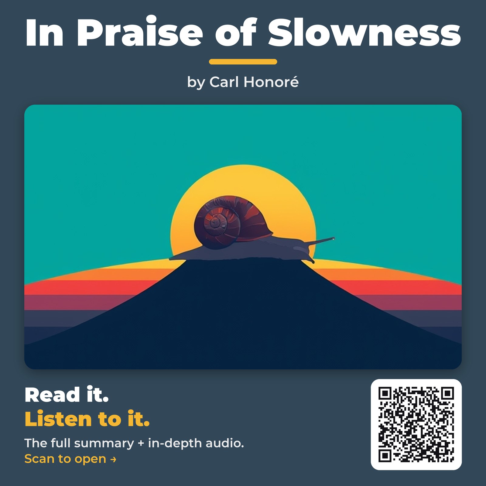In Praise of Slowness — by Carl Honoré